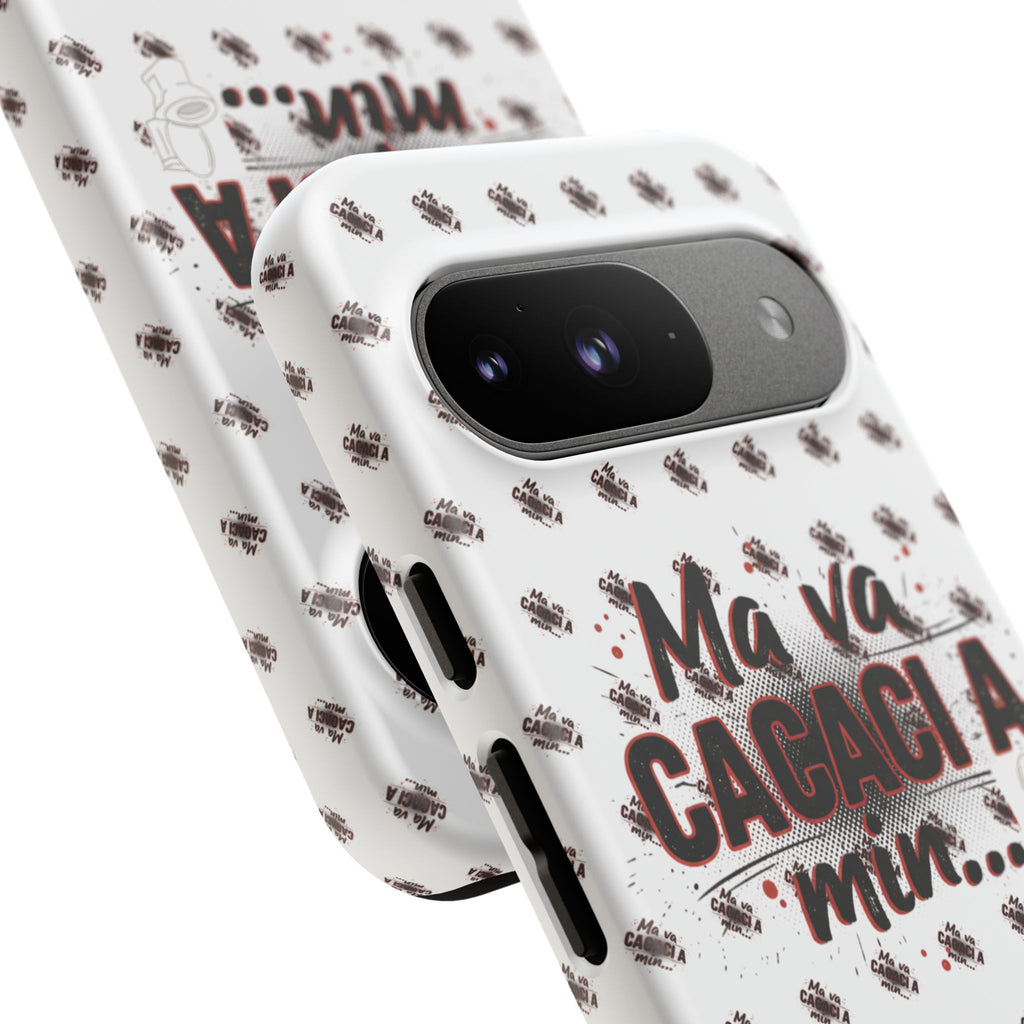 Tough Case — “Ma va cacaci a min...” Italian Phrase Phone Case with Pattern