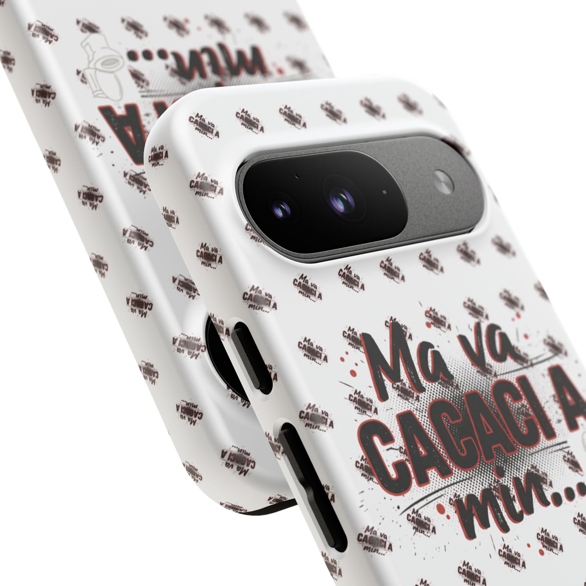 Tough Case — “Ma va cacaci a min...” Italian Phrase Phone Case with Pattern