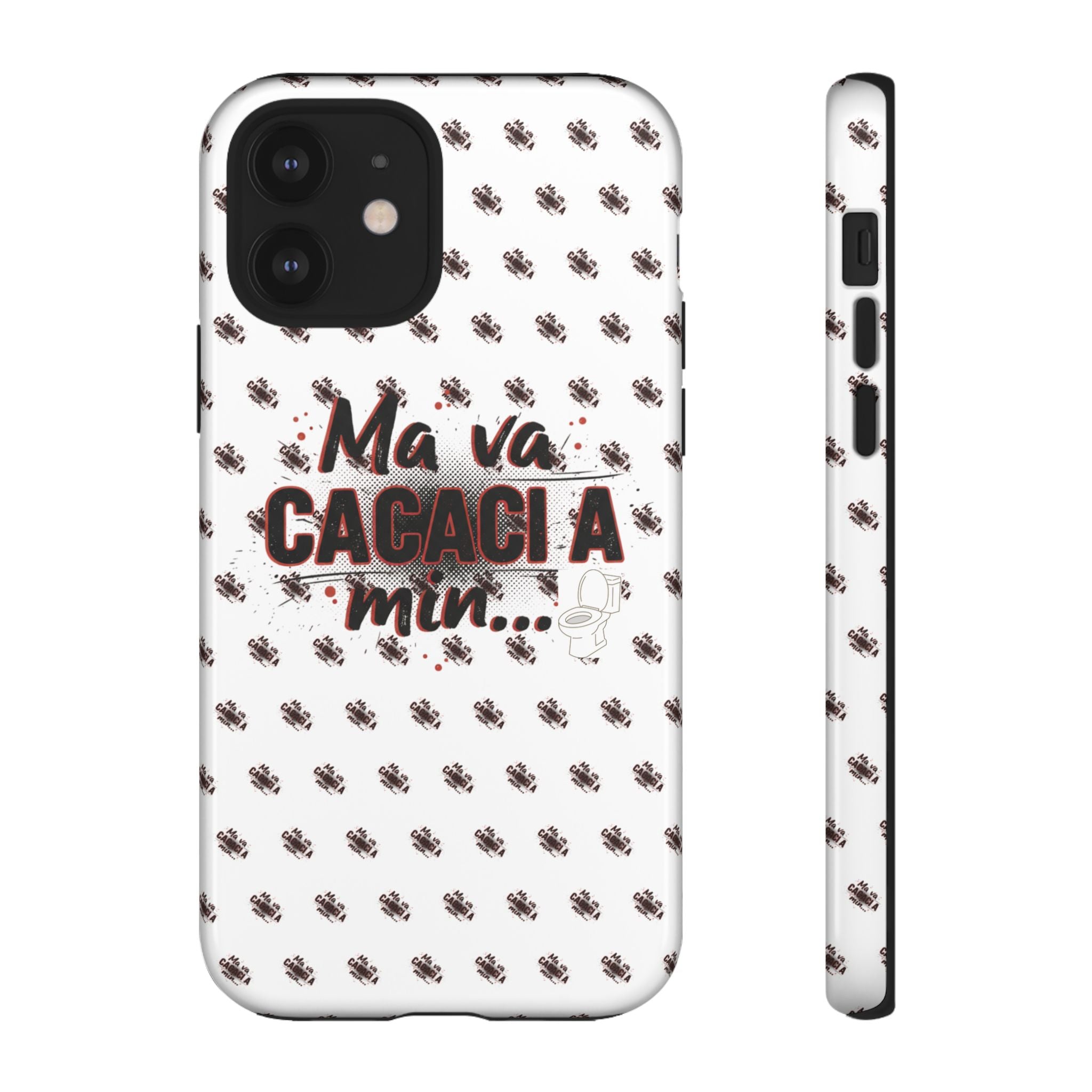 Tough Case — “Ma va cacaci a min...” Italian Phrase Phone Case with Pattern