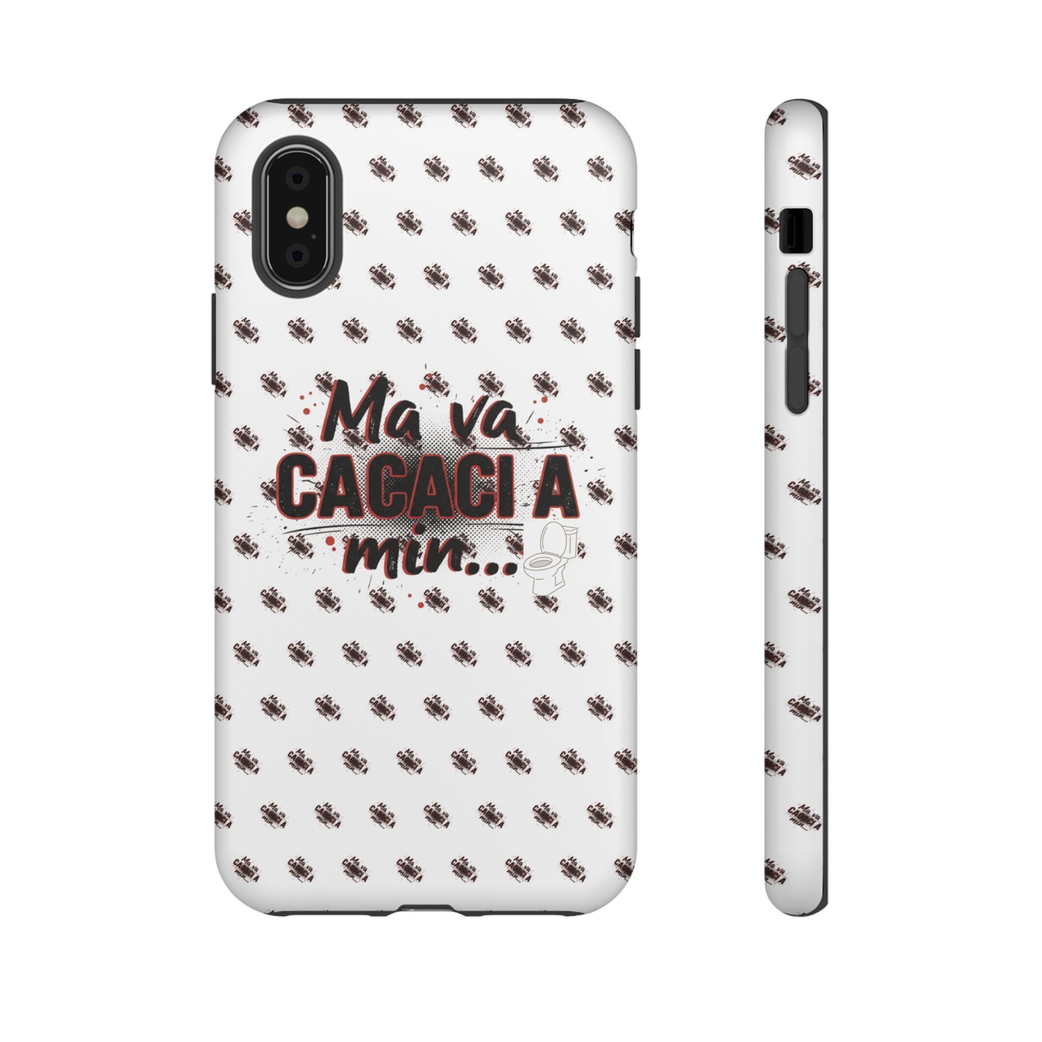 Tough Case — “Ma va cacaci a min...” Italian Phrase Phone Case with Pattern