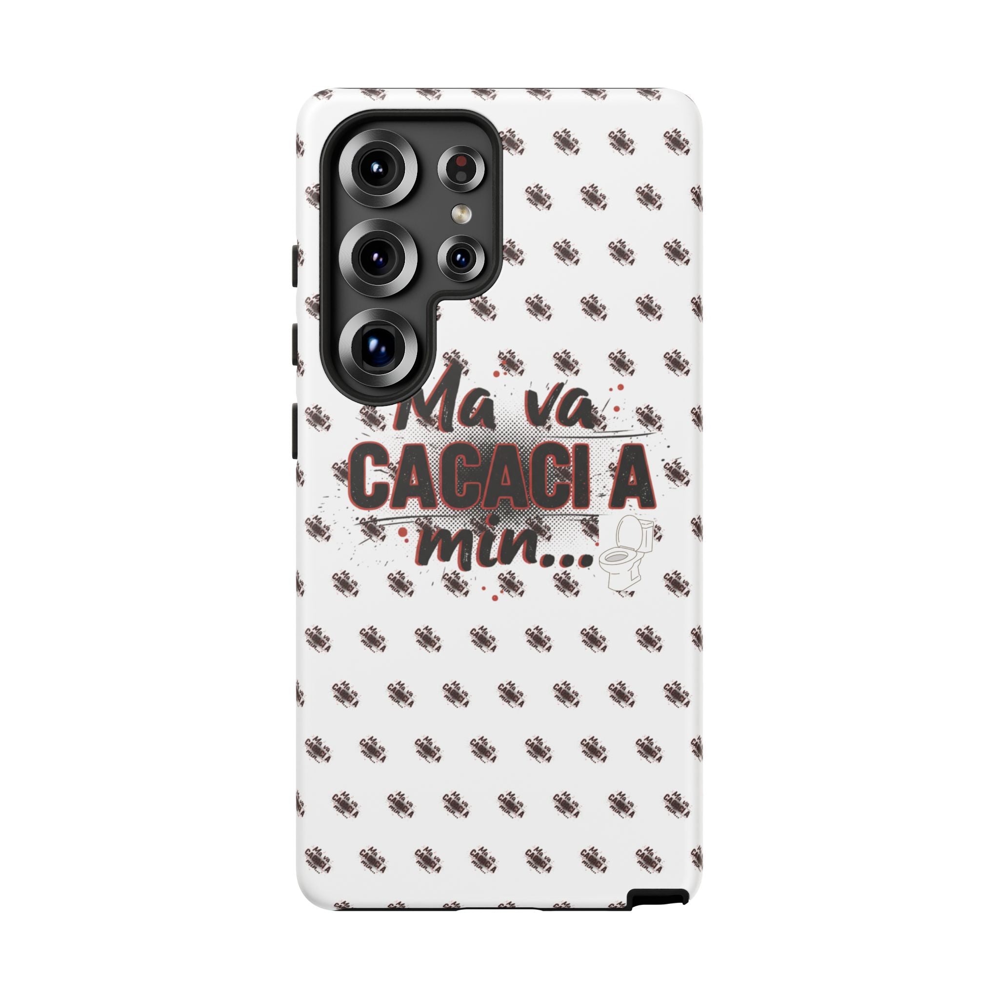 Tough Case — “Ma va cacaci a min...” Italian Phrase Phone Case with Pattern