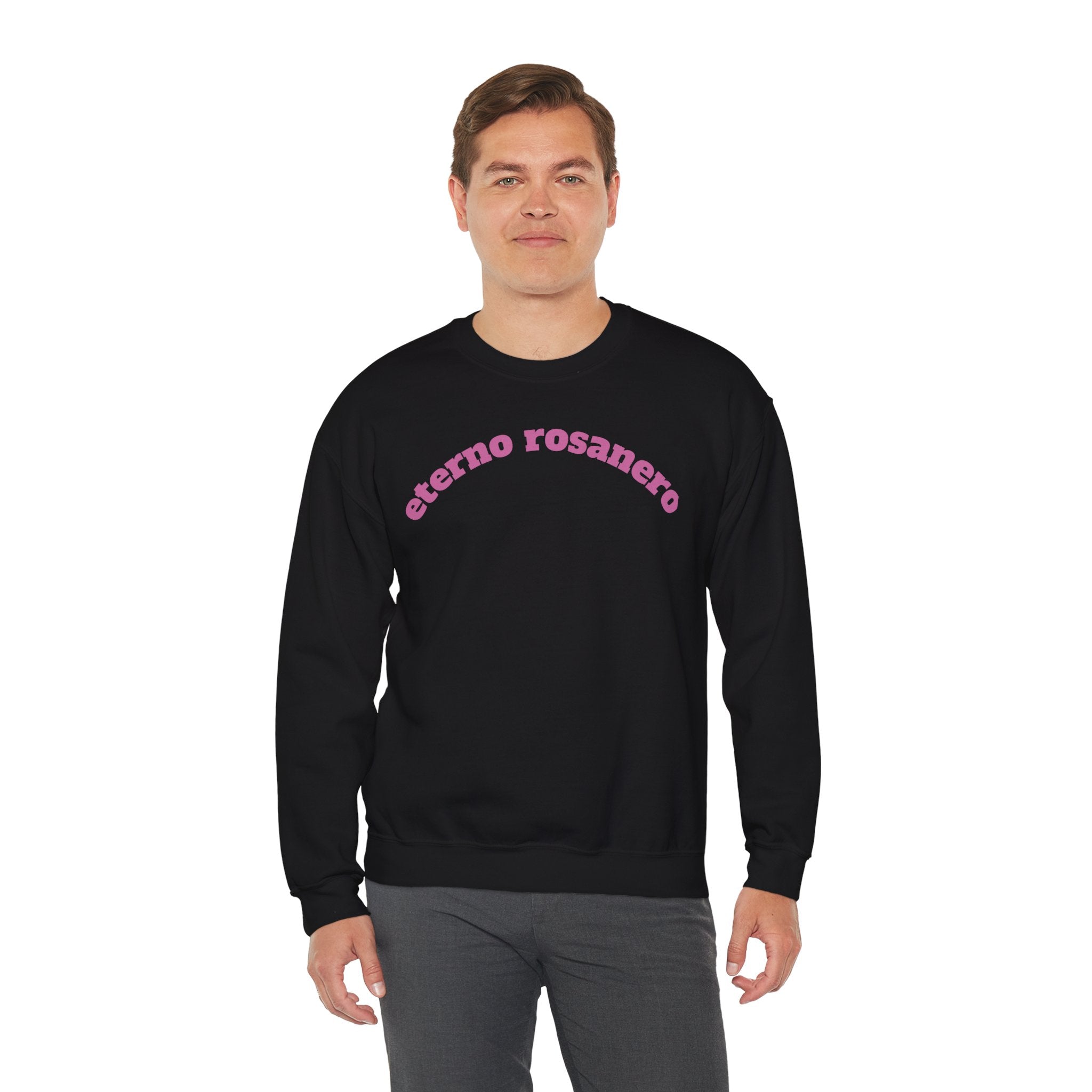 Eterno Rosanero Crewneck Sweatshirt — Palermo Pink Eagle Graphic