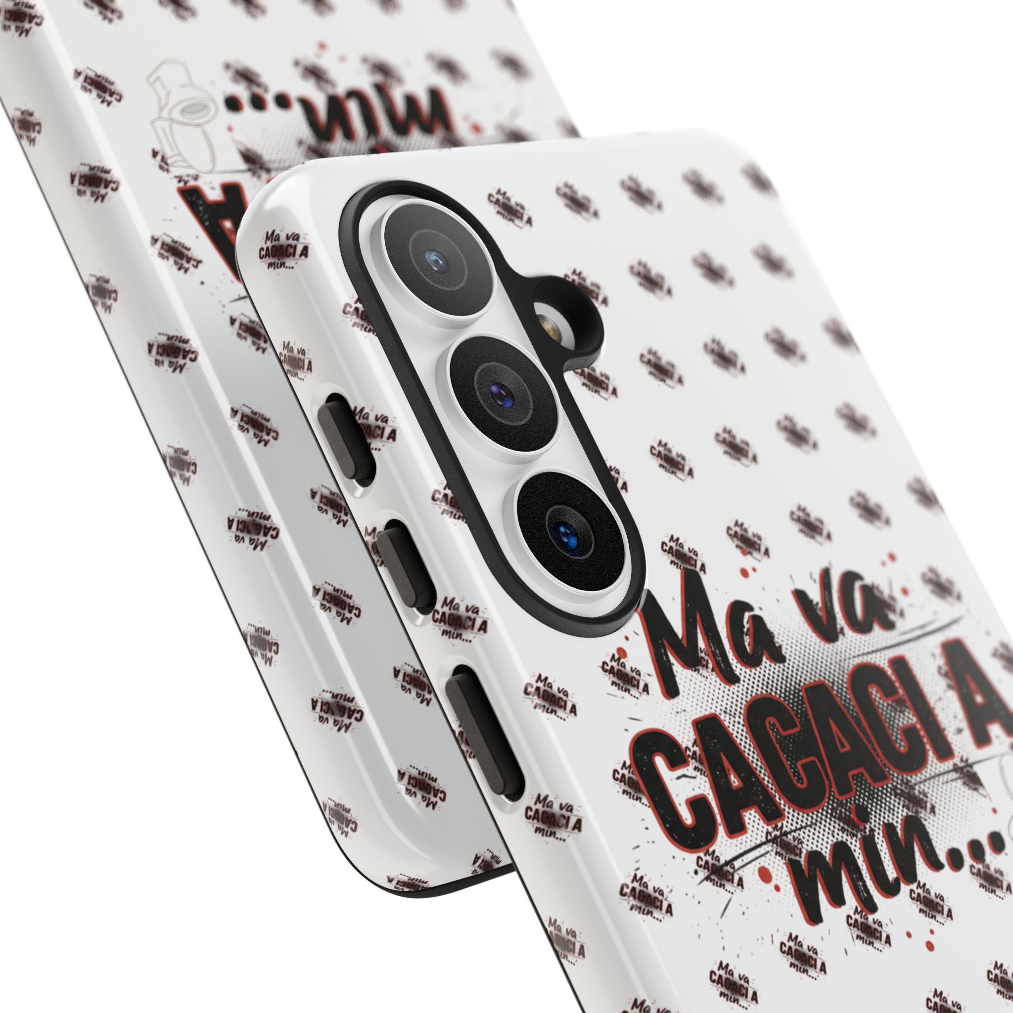 Tough Case — “Ma va cacaci a min...” Italian Phrase Phone Case with Pattern