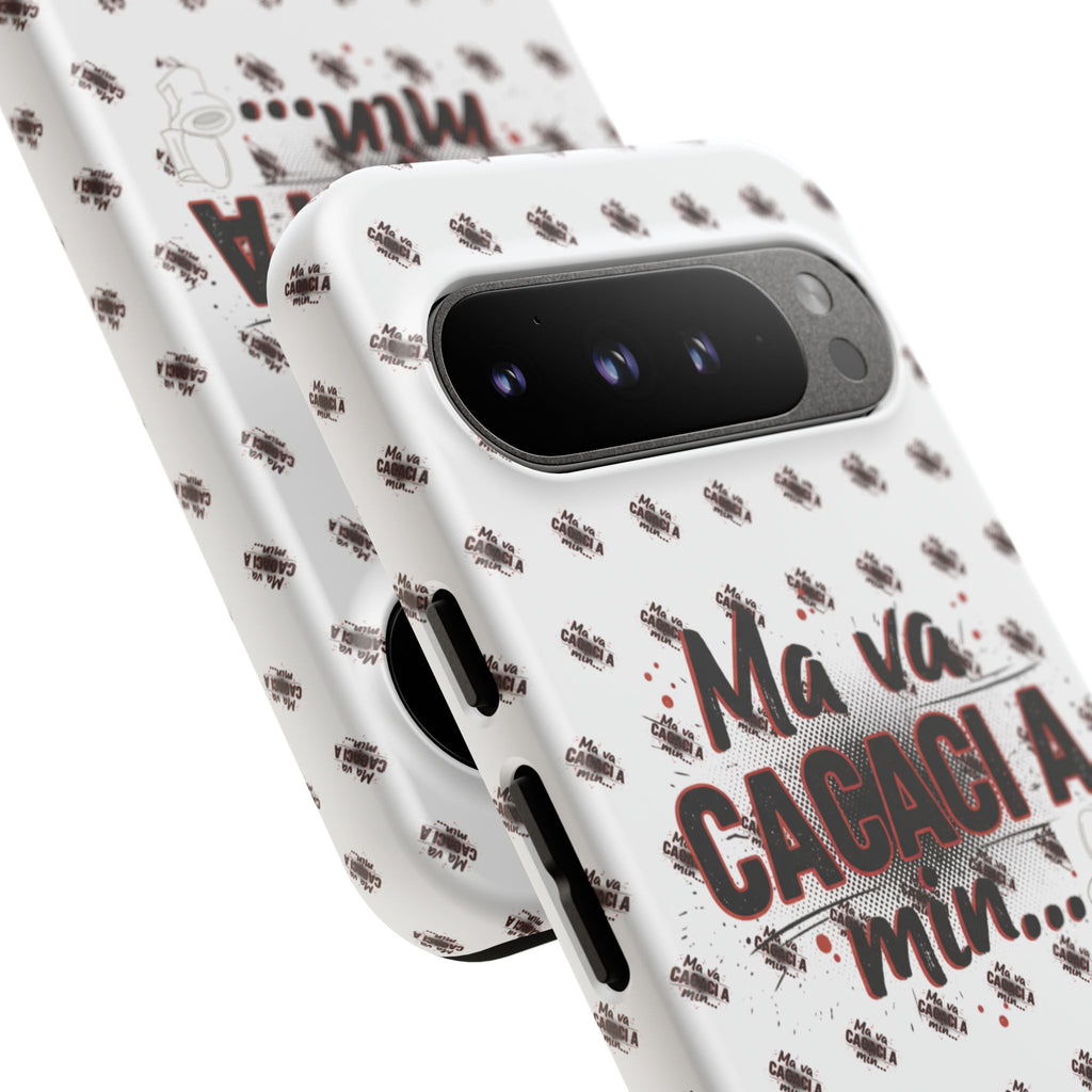 Tough Case — “Ma va cacaci a min...” Italian Phrase Phone Case with Pattern