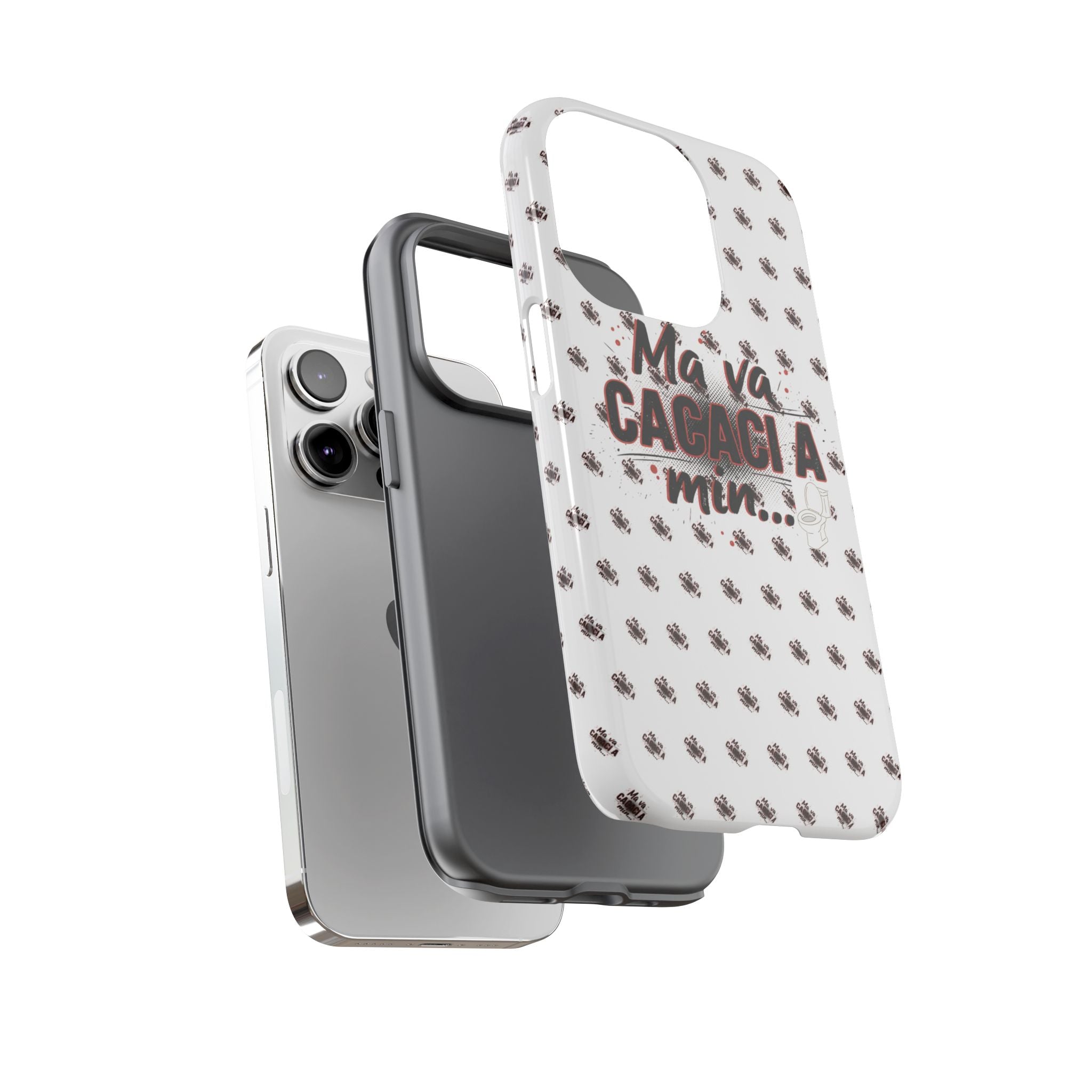 Tough Case — “Ma va cacaci a min...” Italian Phrase Phone Case with Pattern