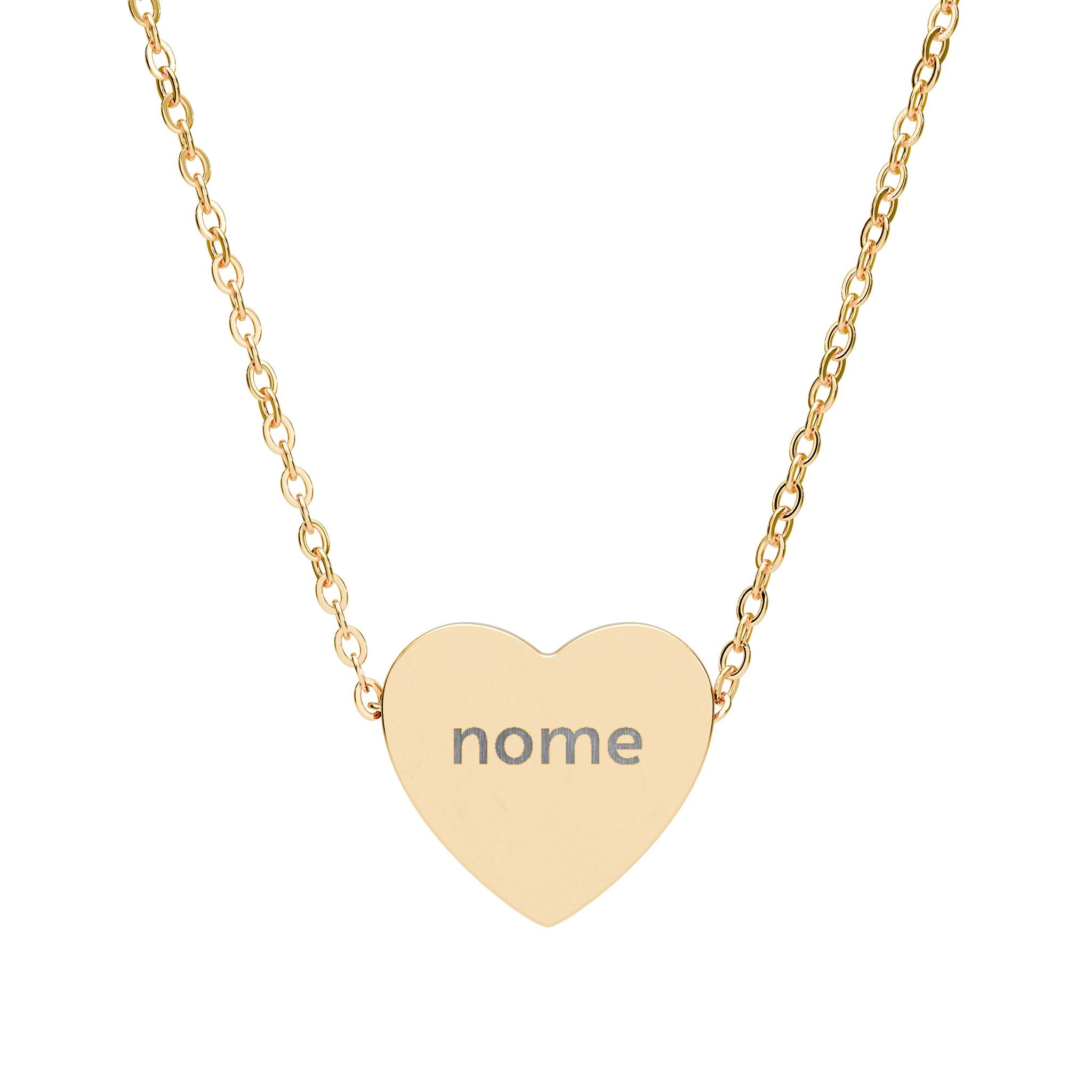 Engravable Heart Necklace — Personalized Name Pendant Necklace