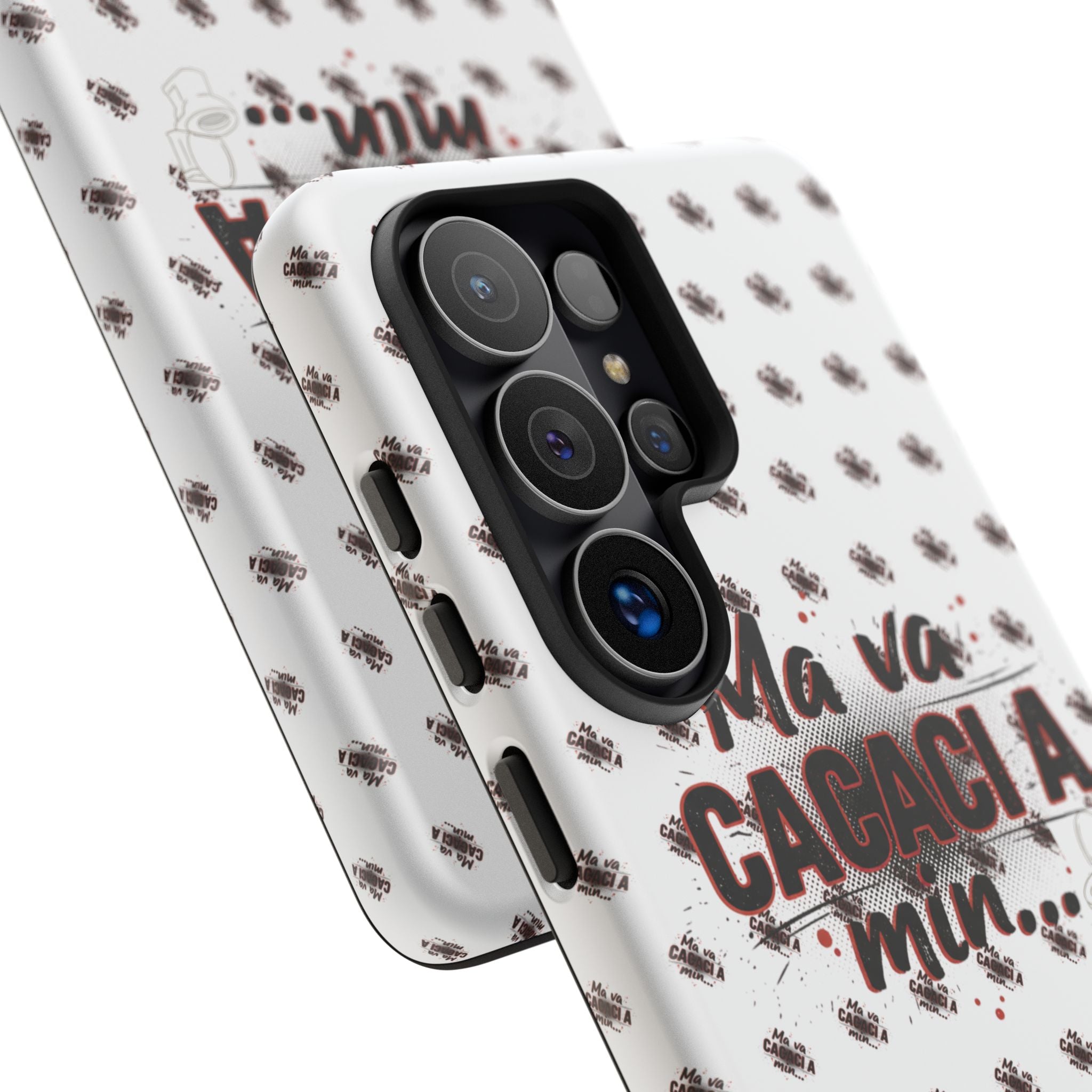 Tough Case — “Ma va cacaci a min...” Italian Phrase Phone Case with Pattern