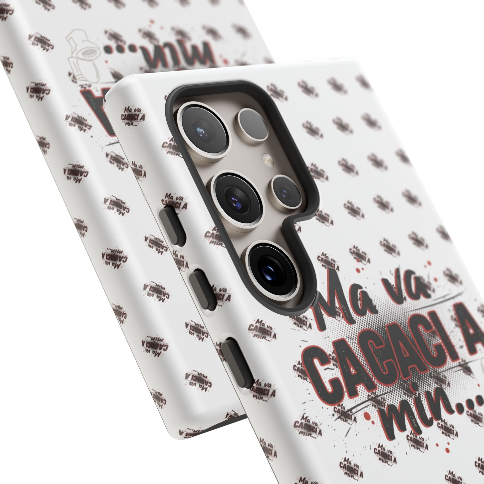 Tough Case — “Ma va cacaci a min...” Italian Phrase Phone Case with Pattern