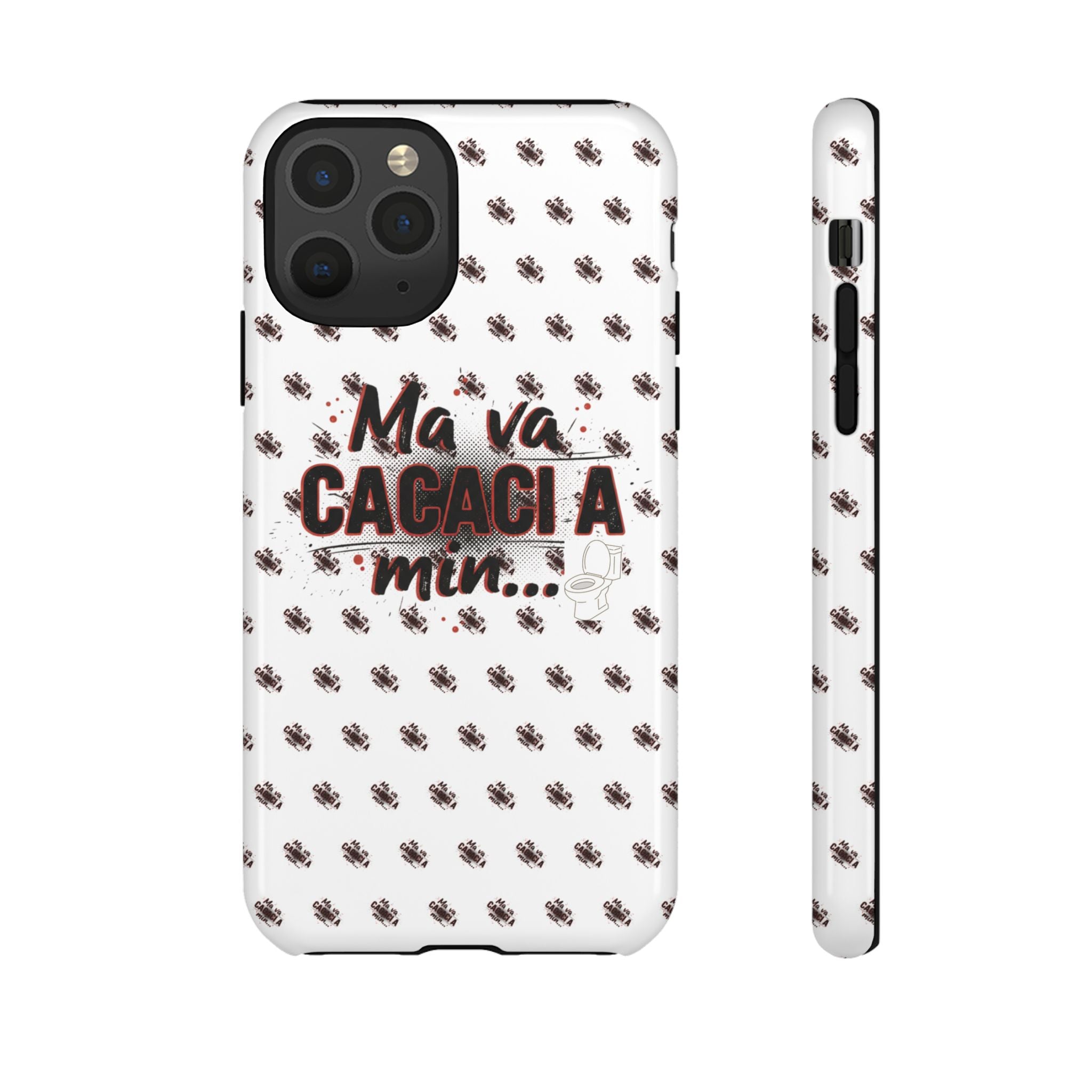 Tough Case — “Ma va cacaci a min...” Italian Phrase Phone Case with Pattern