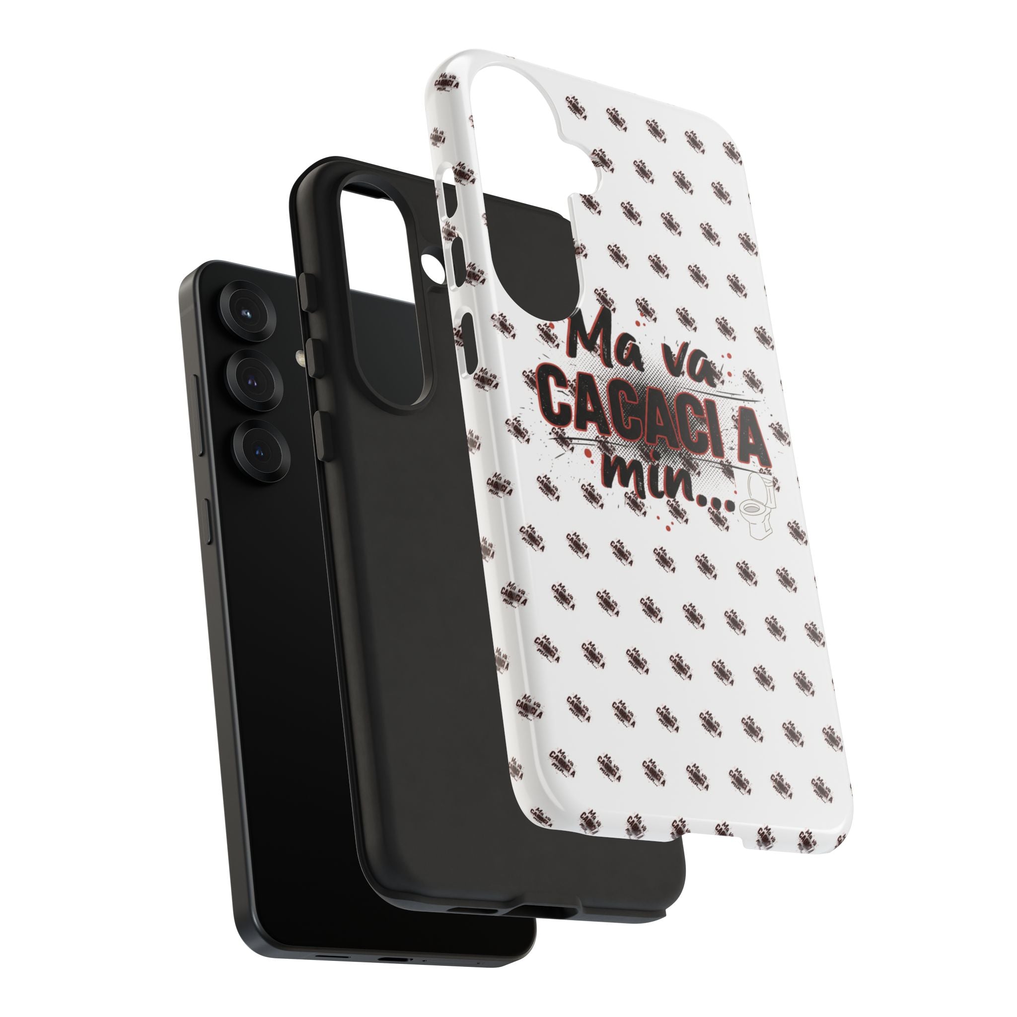 Tough Case — “Ma va cacaci a min...” Italian Phrase Phone Case with Pattern