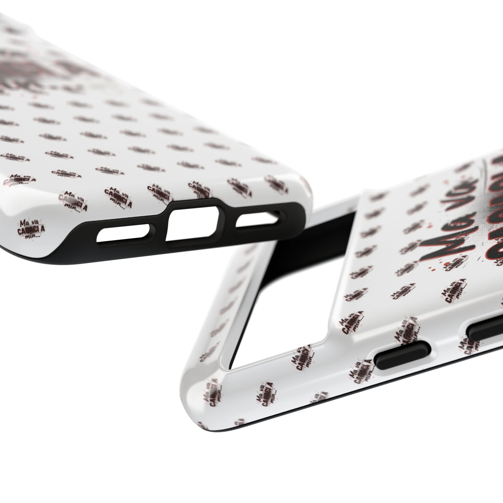 Tough Case — “Ma va cacaci a min...” Italian Phrase Phone Case with Pattern