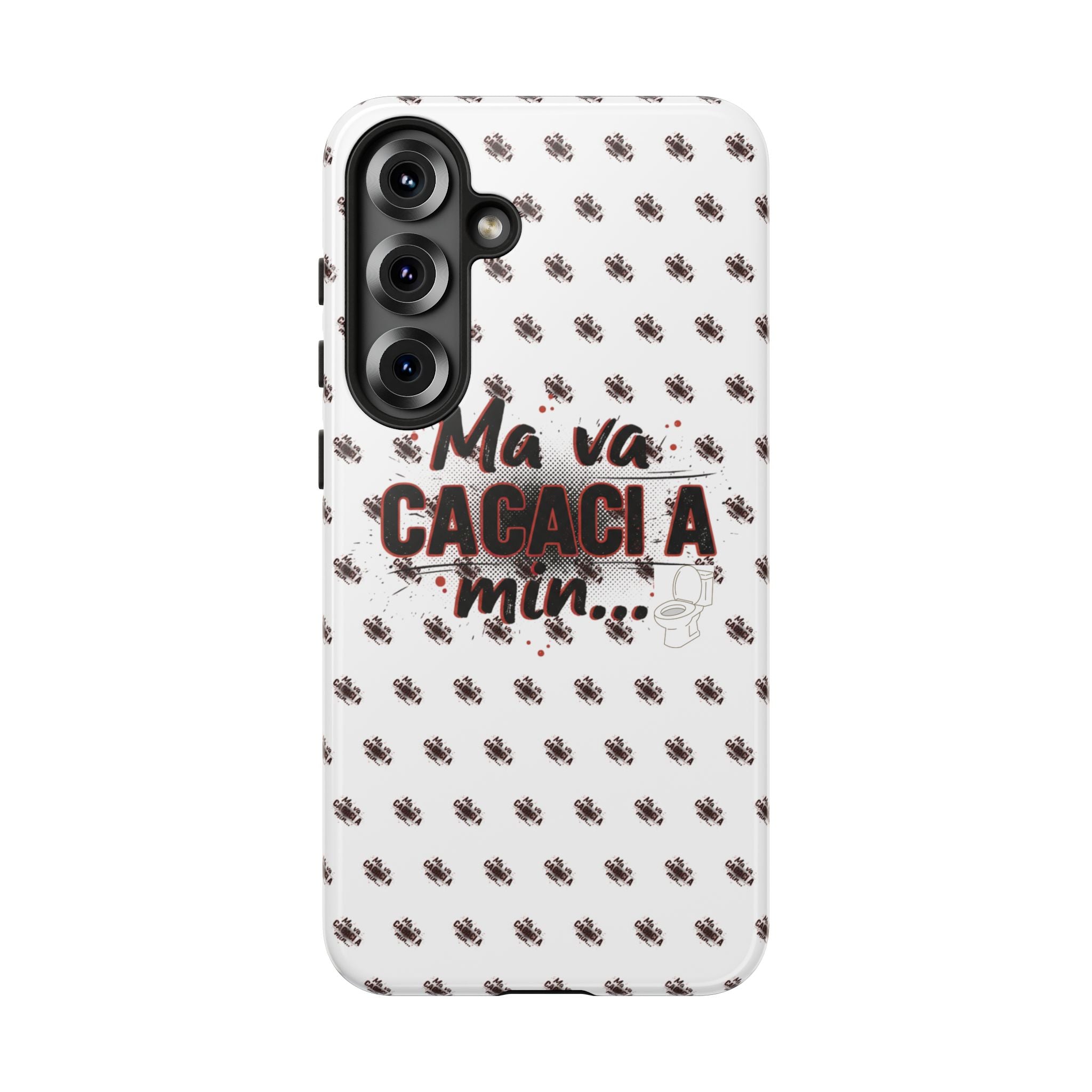 Tough Case — “Ma va cacaci a min...” Italian Phrase Phone Case with Pattern