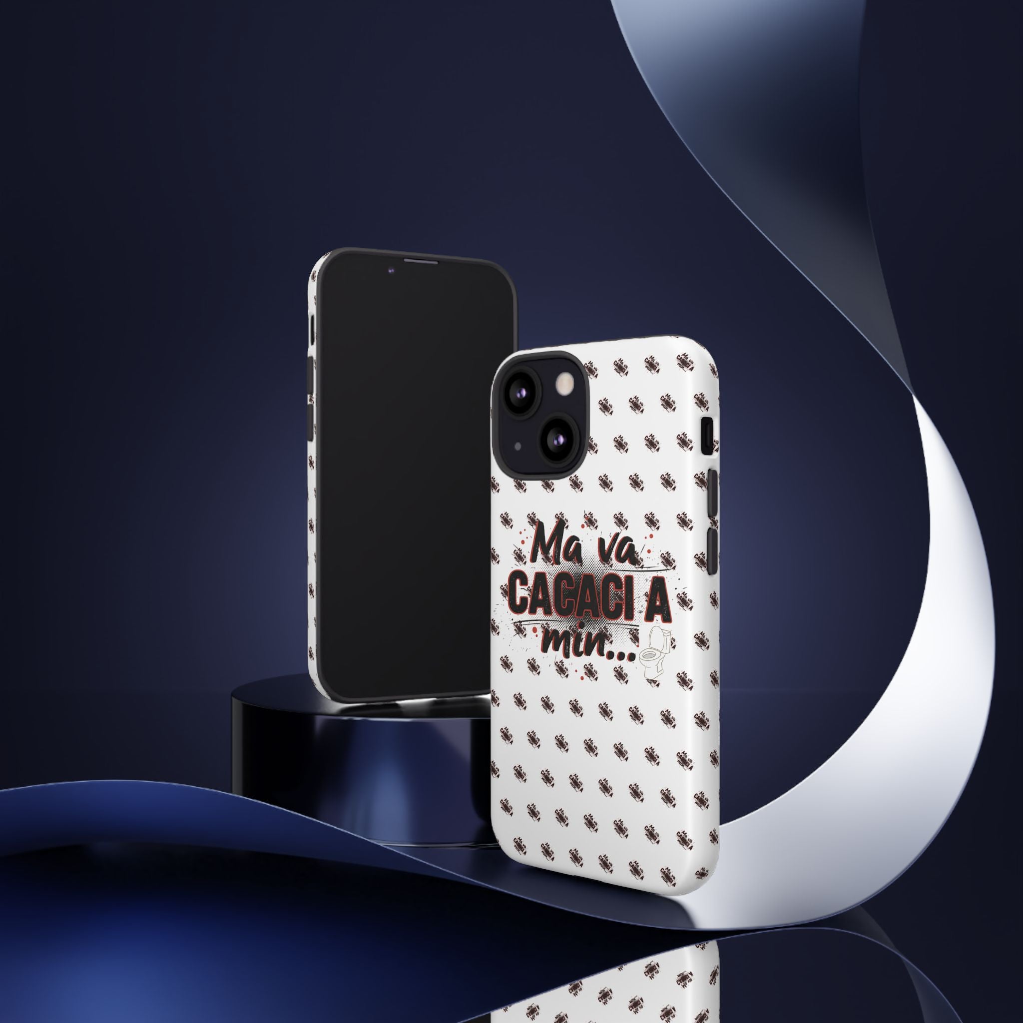 Tough Case — “Ma va cacaci a min...” Italian Phrase Phone Case with Pattern