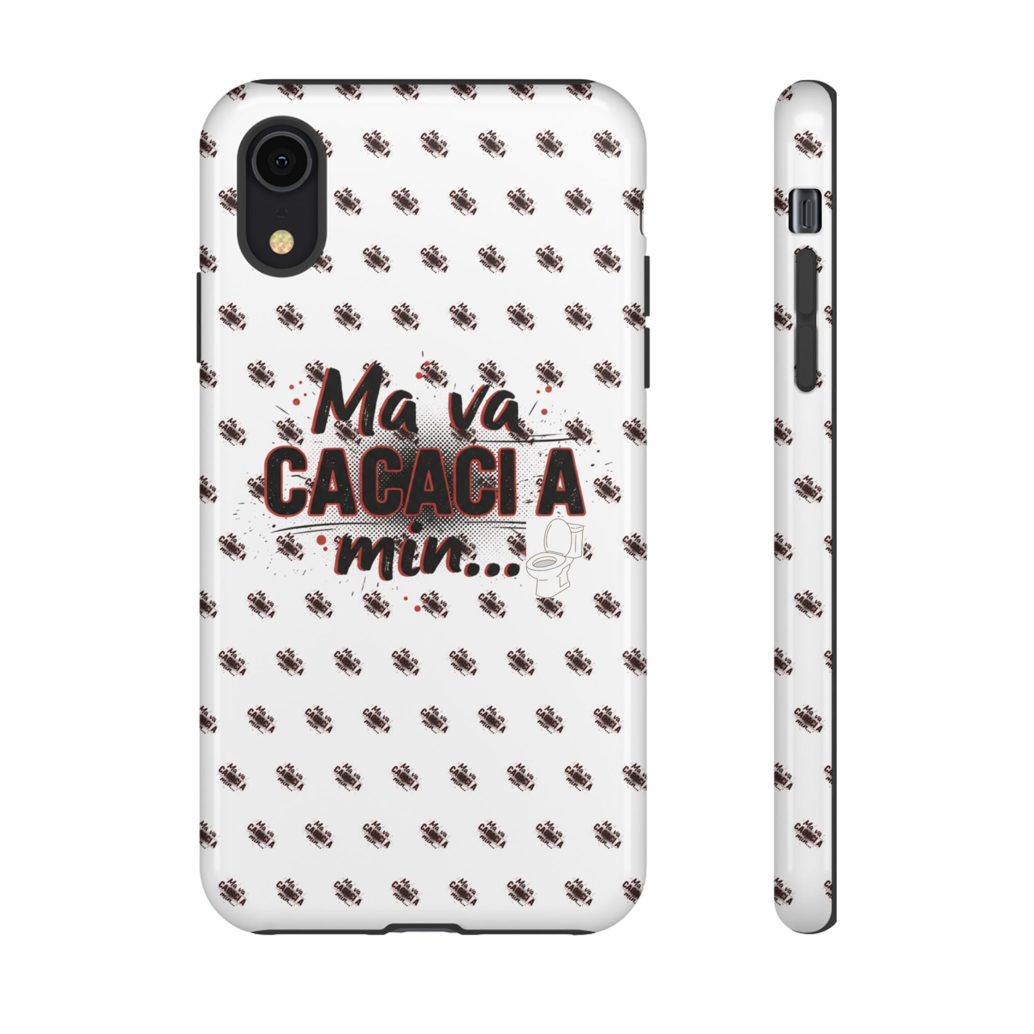 Tough Case — “Ma va cacaci a min...” Italian Phrase Phone Case with Pattern