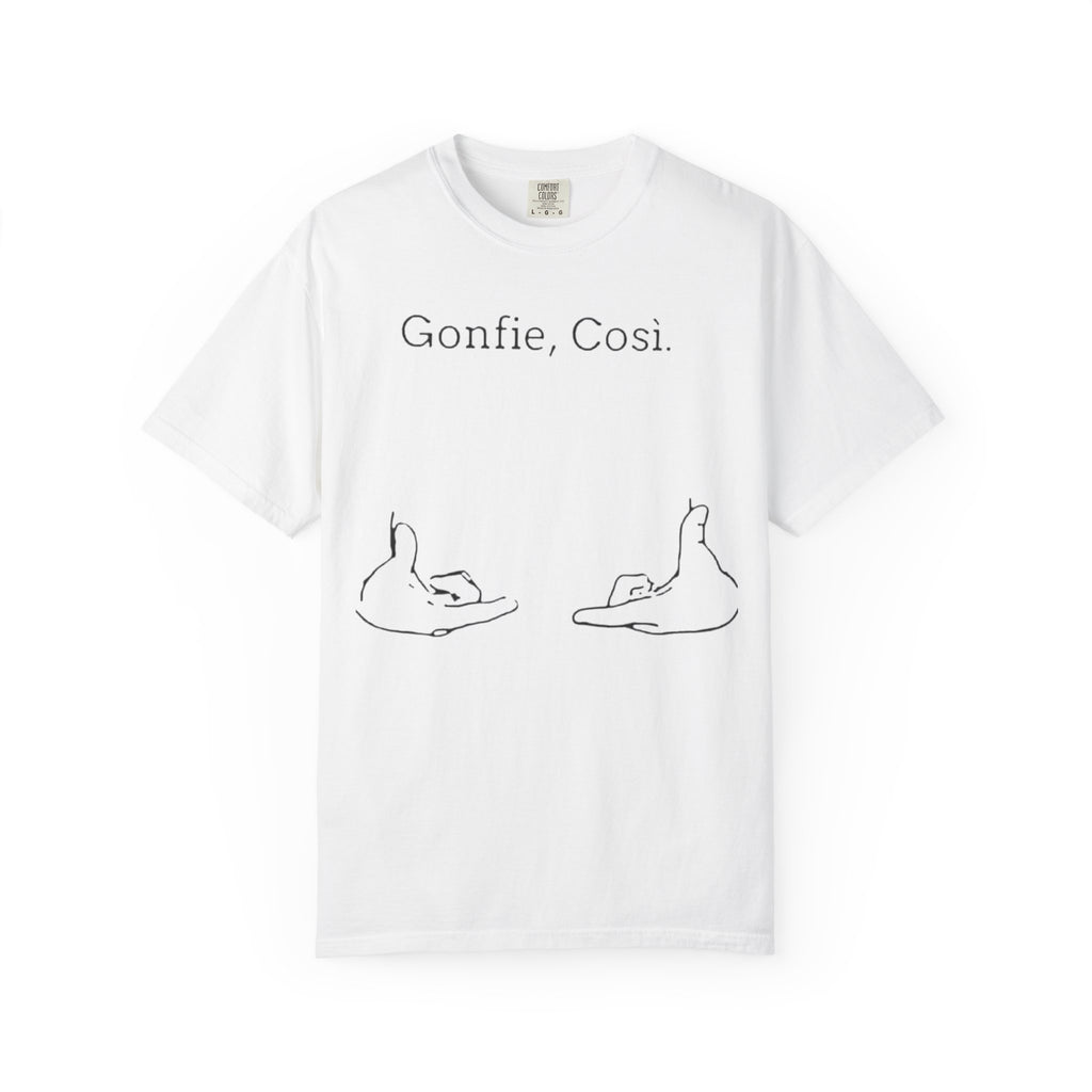 Gonfie, Cosi. Graphic T-Shirt — Minimal Cat Paw Line Art Tee