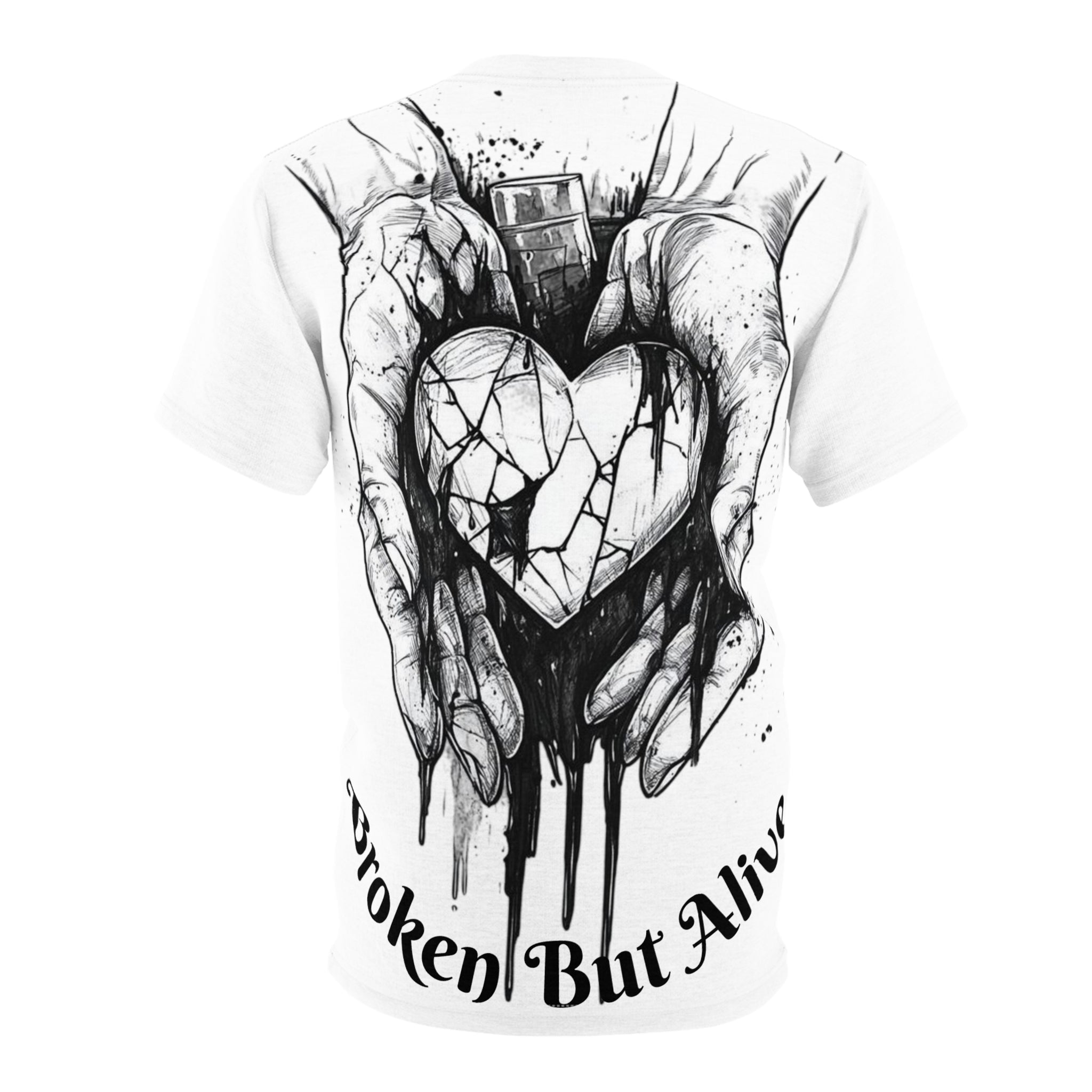 Minimalist Logo heart — White Crewneck Graphic T-Shirt