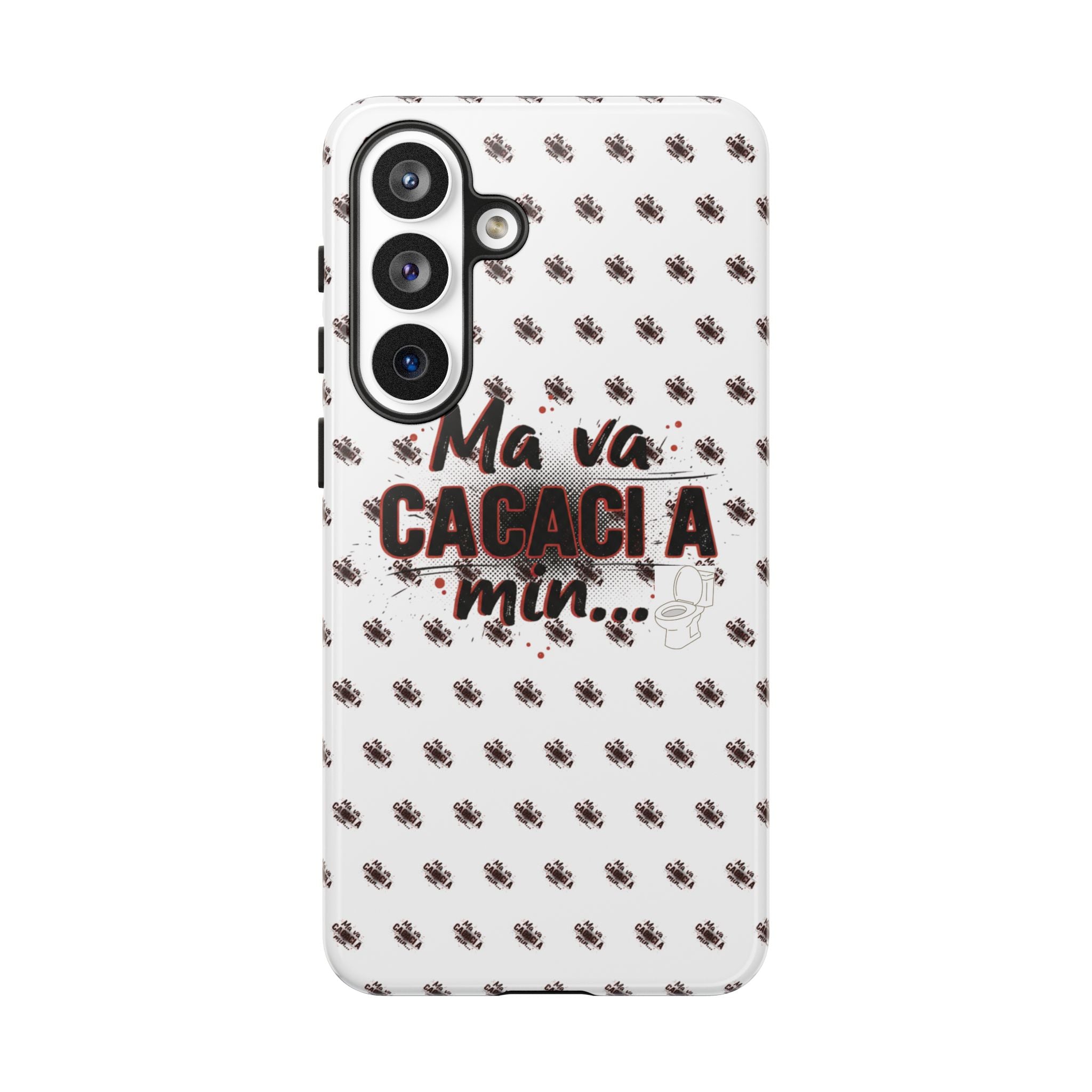 Tough Case — “Ma va cacaci a min...” Italian Phrase Phone Case with Pattern