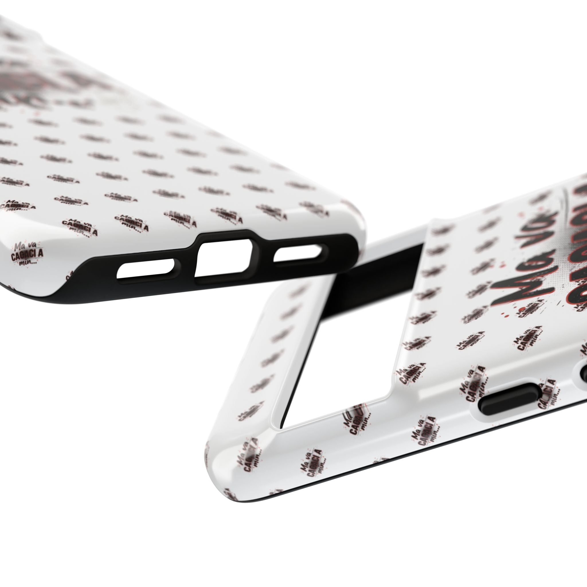 Tough Case — “Ma va cacaci a min...” Italian Phrase Phone Case with Pattern