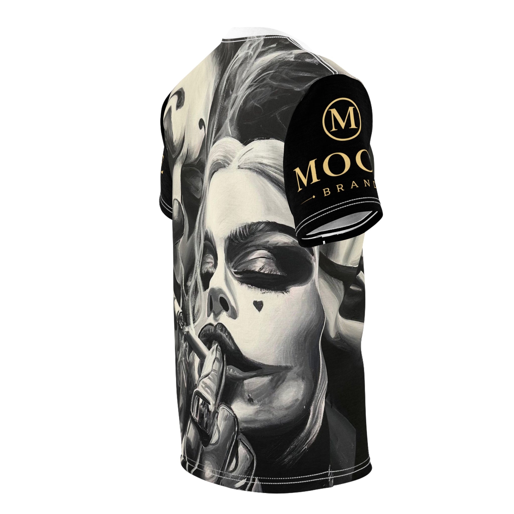 Joker Couple All-Over Print Tee — Dark Clown Smoking Design