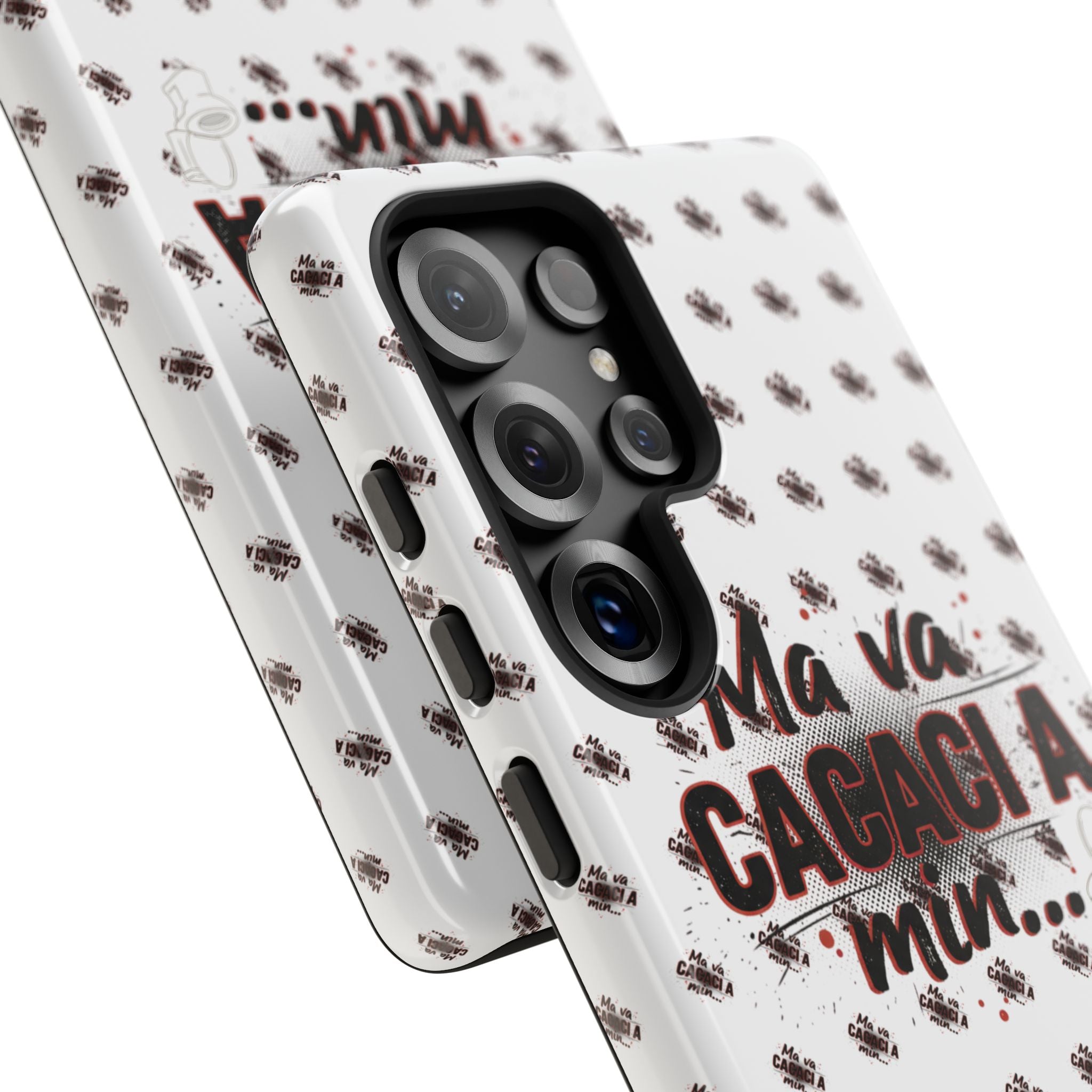 Tough Case — “Ma va cacaci a min...” Italian Phrase Phone Case with Pattern