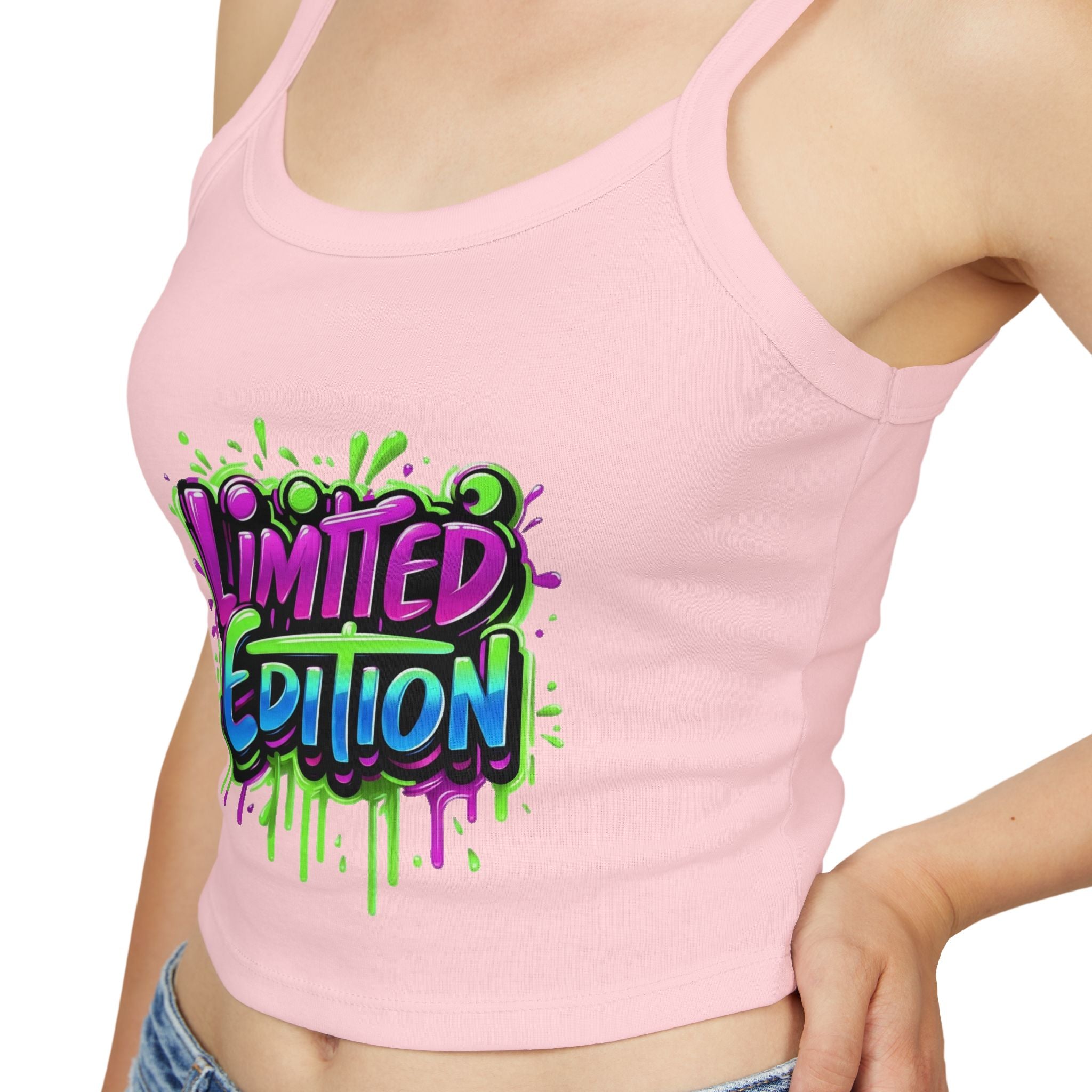 Limited Edition Crop Tank Top — Women's Spaghetti Strap Graphic