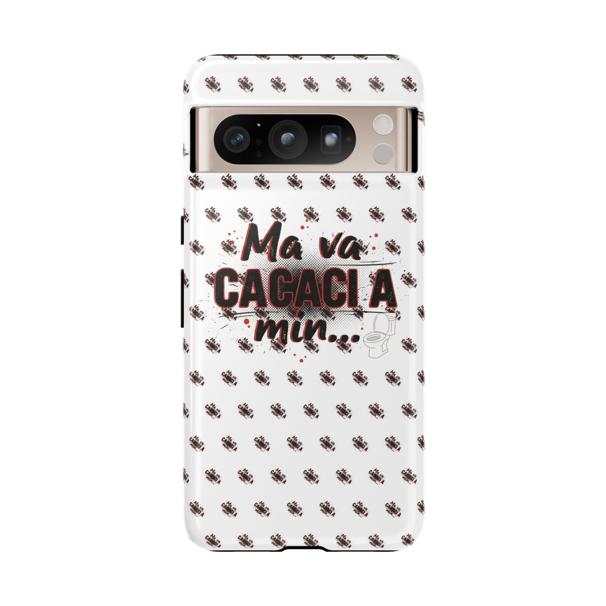 Tough Case — “Ma va cacaci a min...” Italian Phrase Phone Case with Pattern
