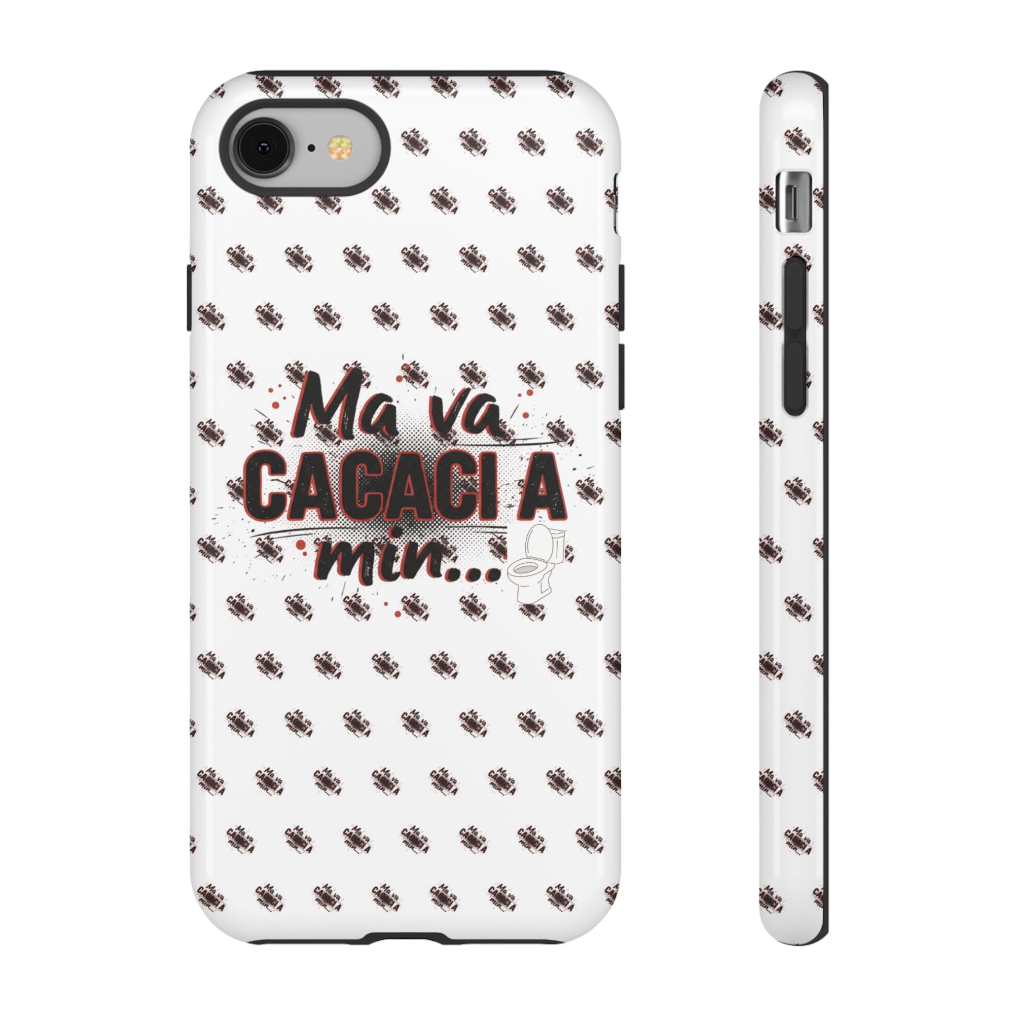 Tough Case — “Ma va cacaci a min...” Italian Phrase Phone Case with Pattern