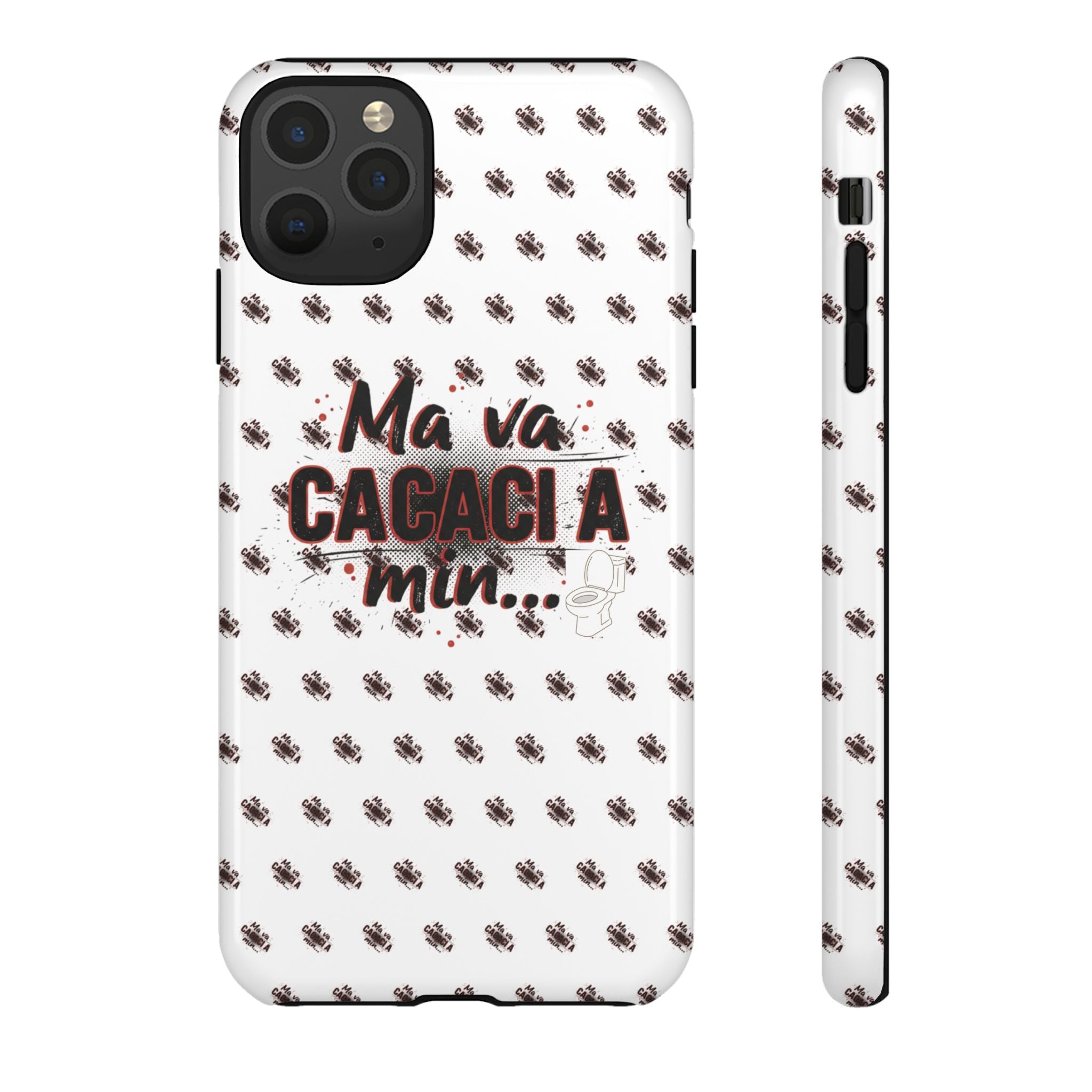 Tough Case — “Ma va cacaci a min...” Italian Phrase Phone Case with Pattern