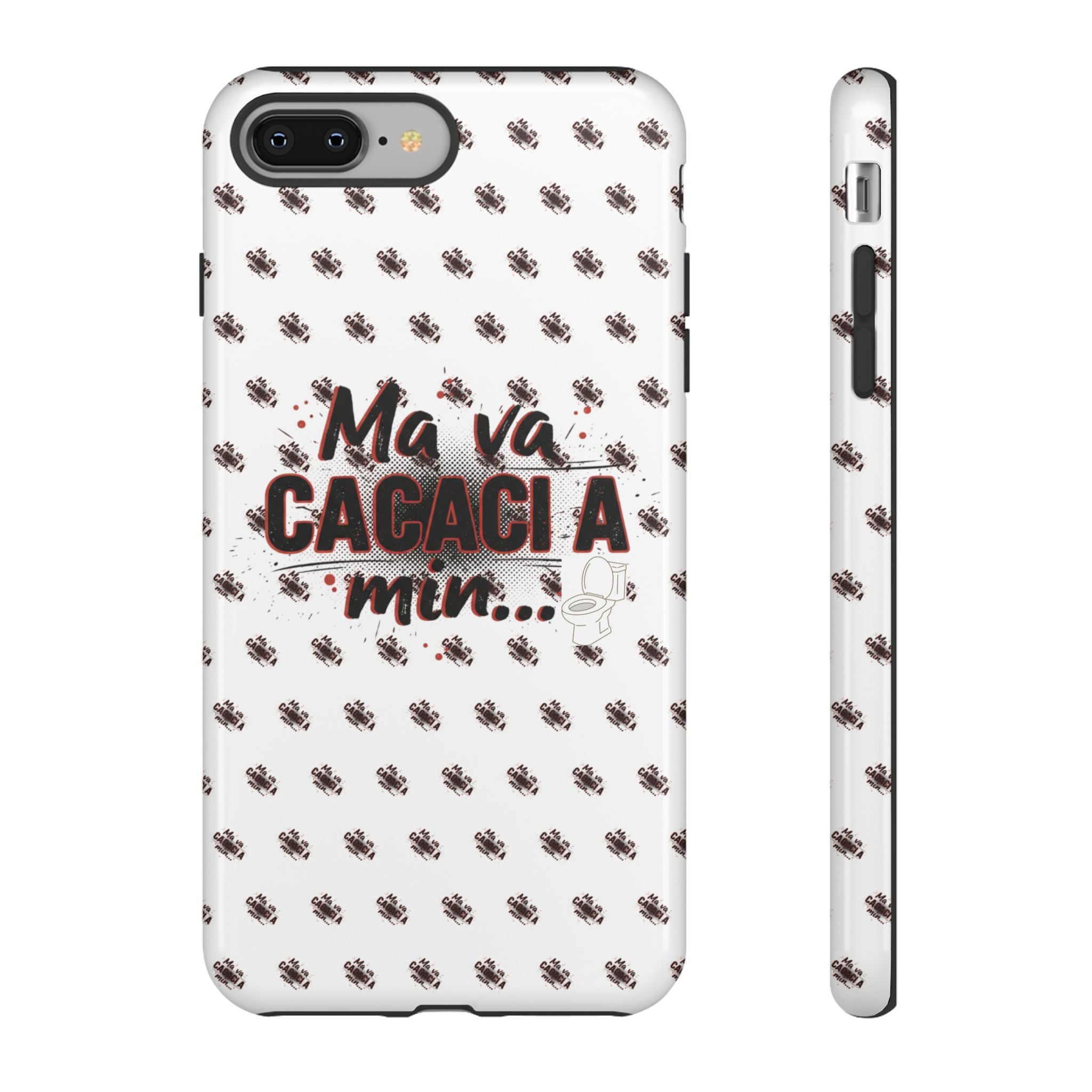Tough Case — “Ma va cacaci a min...” Italian Phrase Phone Case with Pattern