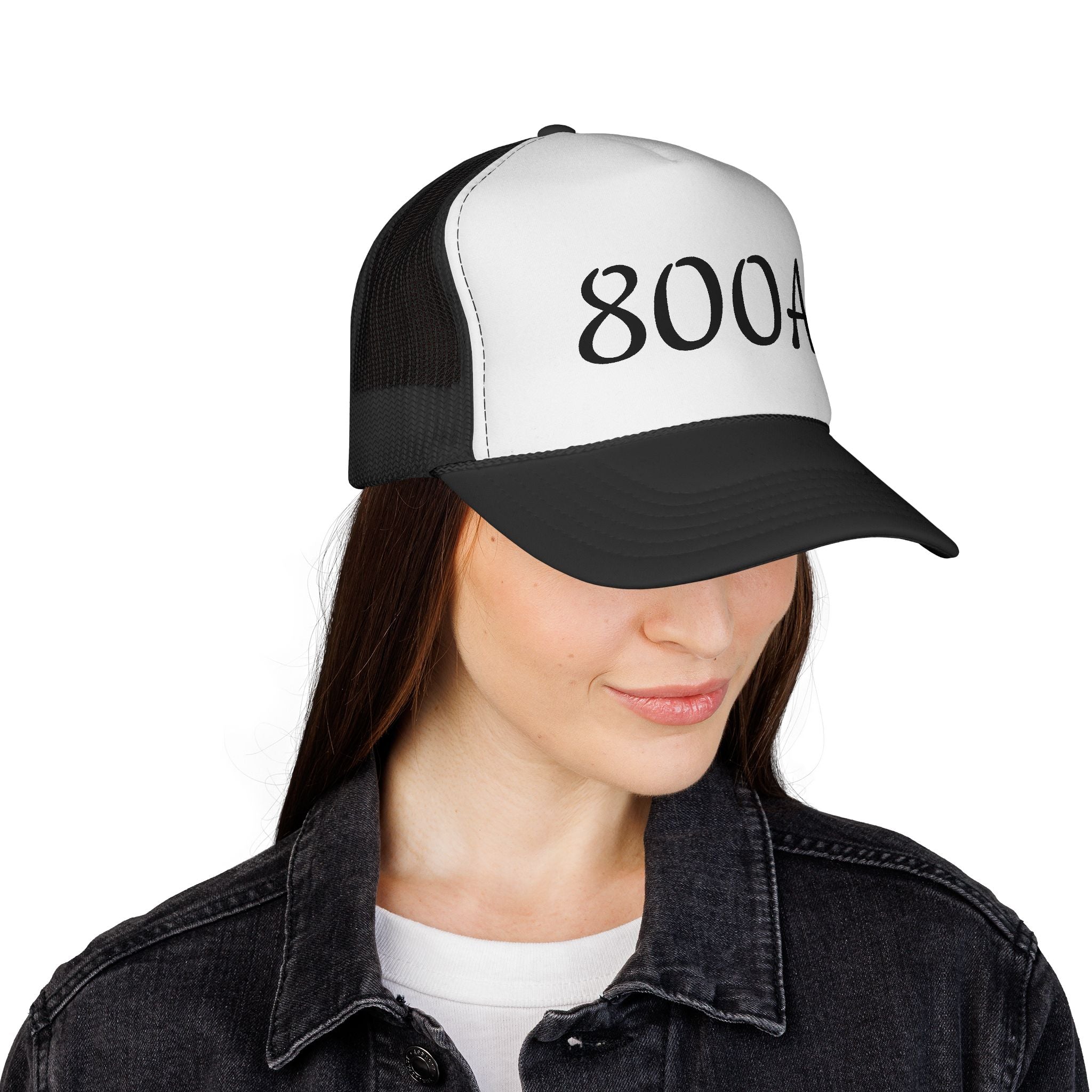 800A Trucker Cap — Vintage Script Mesh Hat