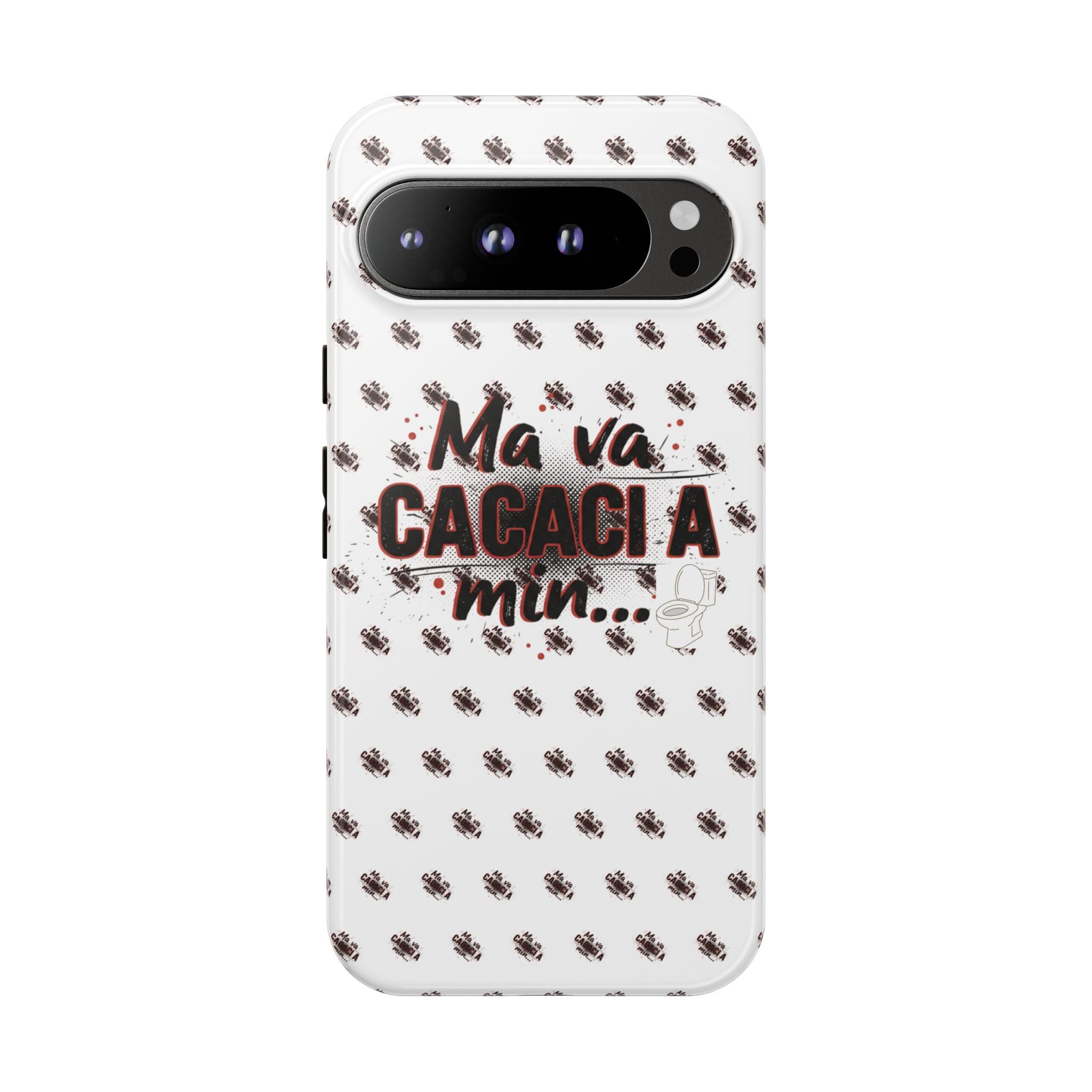 Tough Case — “Ma va cacaci a min...” Italian Phrase Phone Case with Pattern
