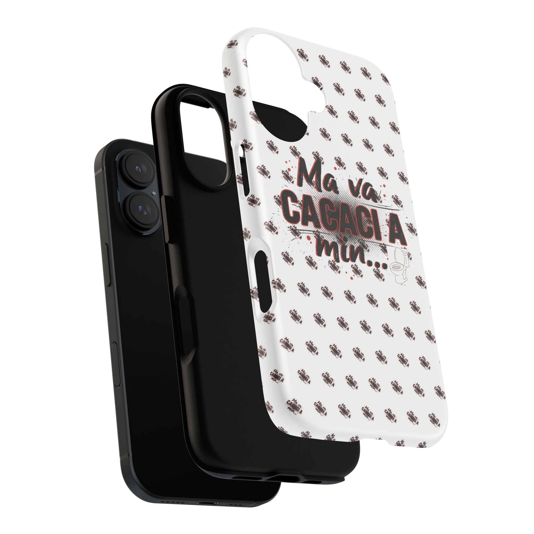 Tough Case — “Ma va cacaci a min...” Italian Phrase Phone Case with Pattern