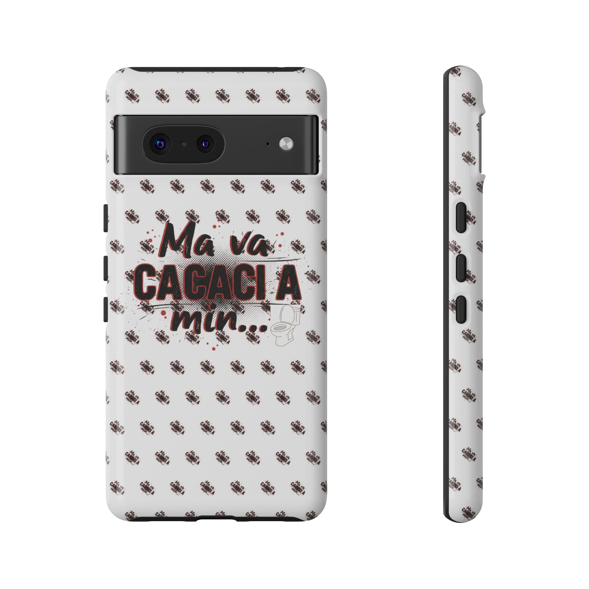Tough Case — “Ma va cacaci a min...” Italian Phrase Phone Case with Pattern