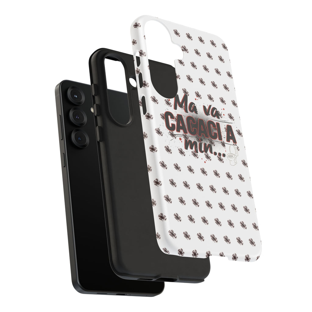 Tough Case — “Ma va cacaci a min...” Italian Phrase Phone Case with Pattern