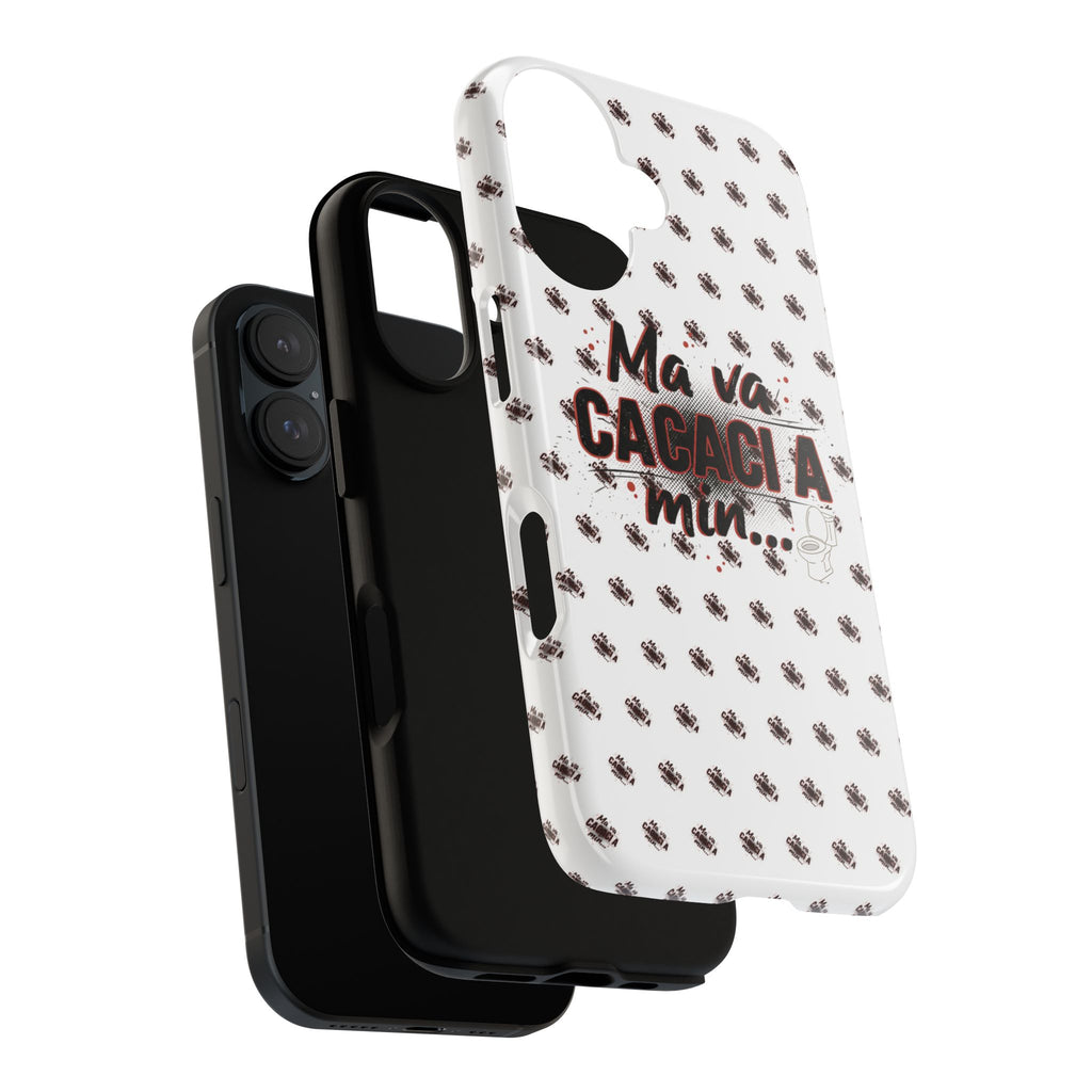 Tough Case — “Ma va cacaci a min...” Italian Phrase Phone Case with Pattern