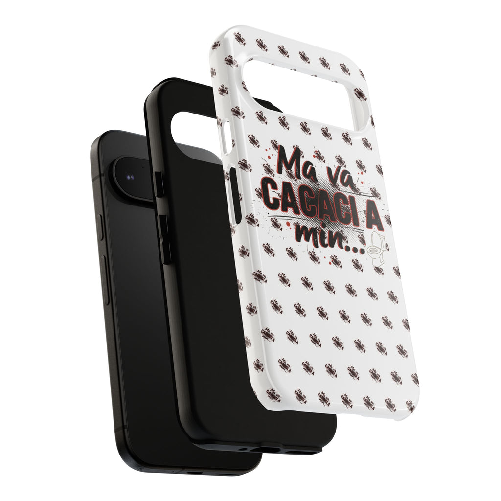 Tough Case — “Ma va cacaci a min...” Italian Phrase Phone Case with Pattern