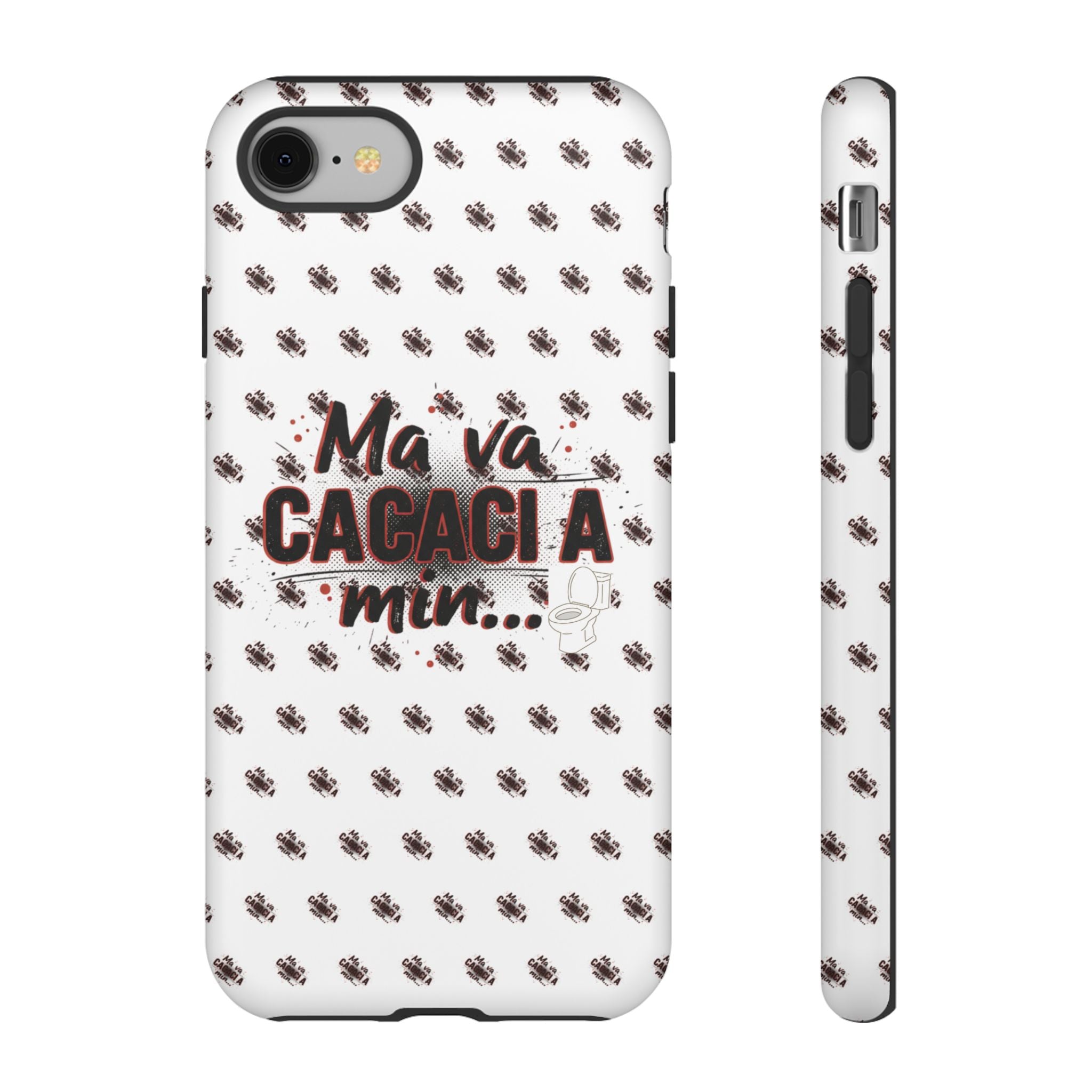 Tough Case — “Ma va cacaci a min...” Italian Phrase Phone Case with Pattern