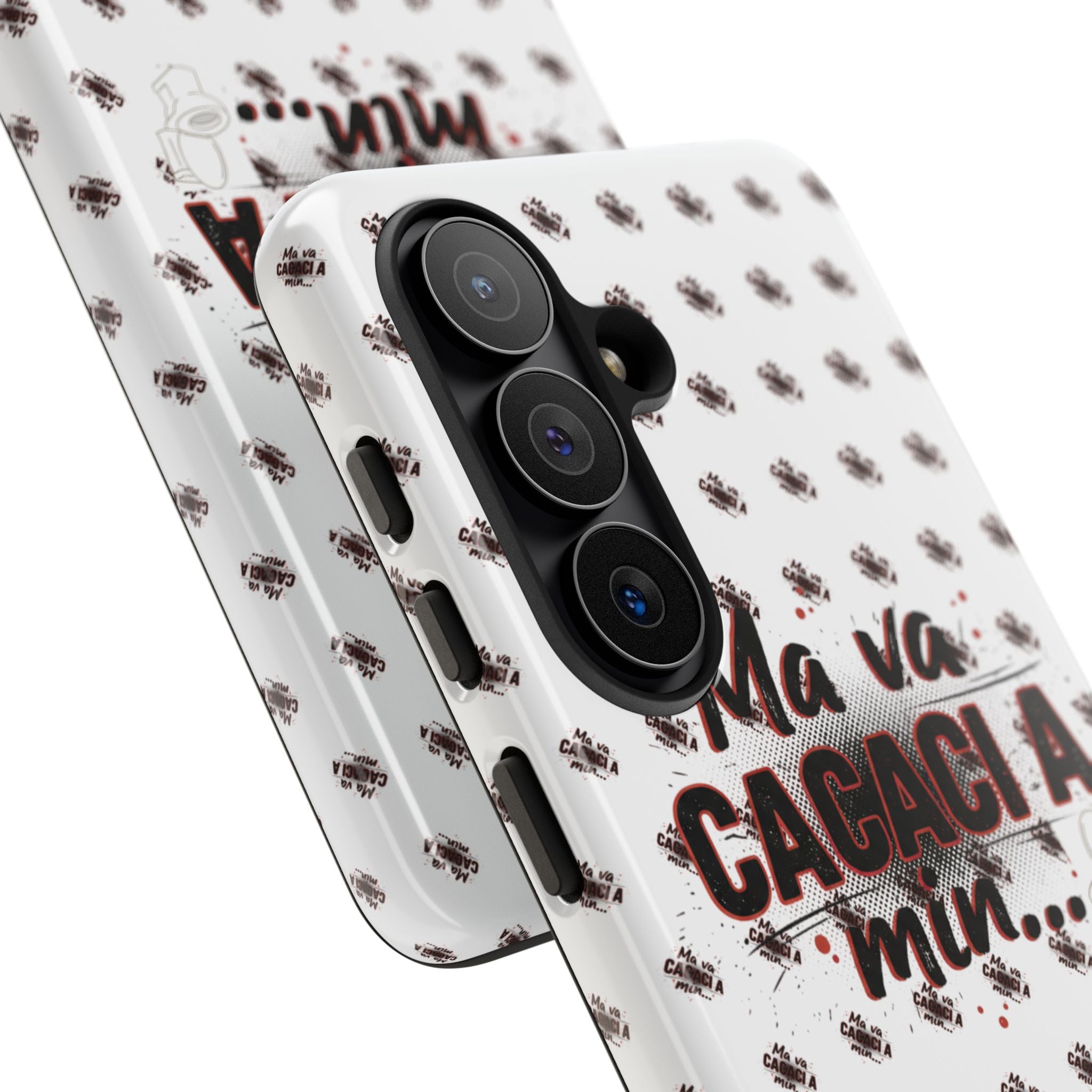 Tough Case — “Ma va cacaci a min...” Italian Phrase Phone Case with Pattern