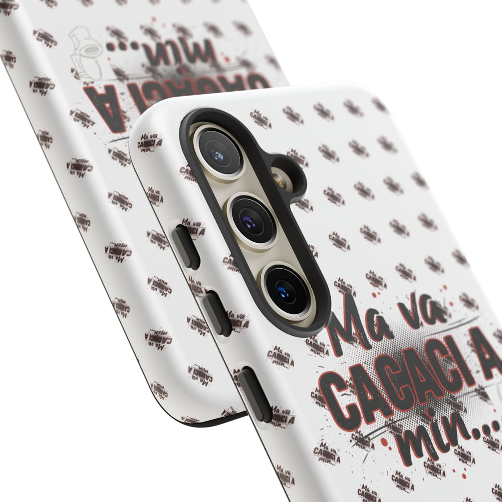 Tough Case — “Ma va cacaci a min...” Italian Phrase Phone Case with Pattern