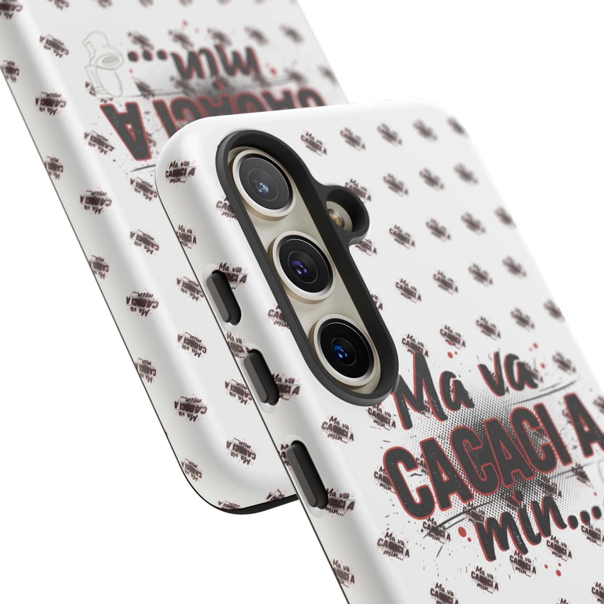 Tough Case — “Ma va cacaci a min...” Italian Phrase Phone Case with Pattern
