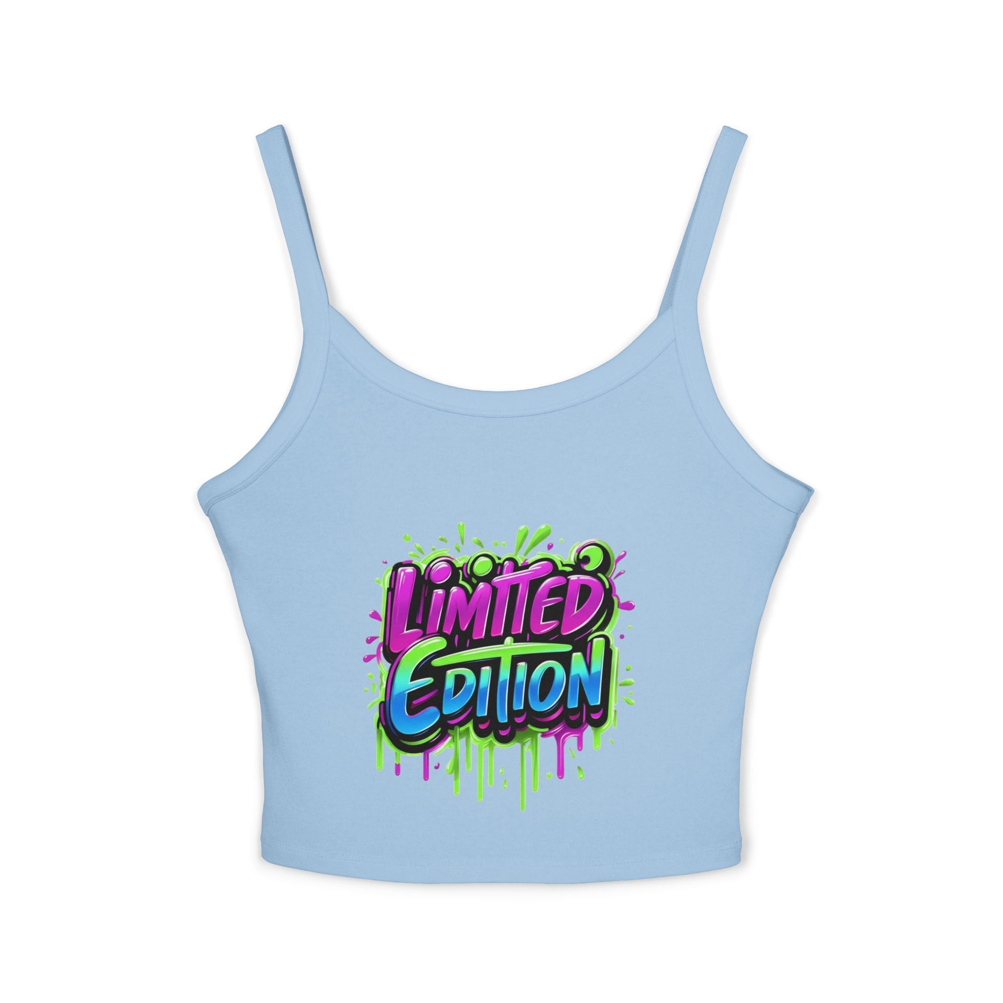 Limited Edition Crop Tank Top — Women's Spaghetti Strap Graphic