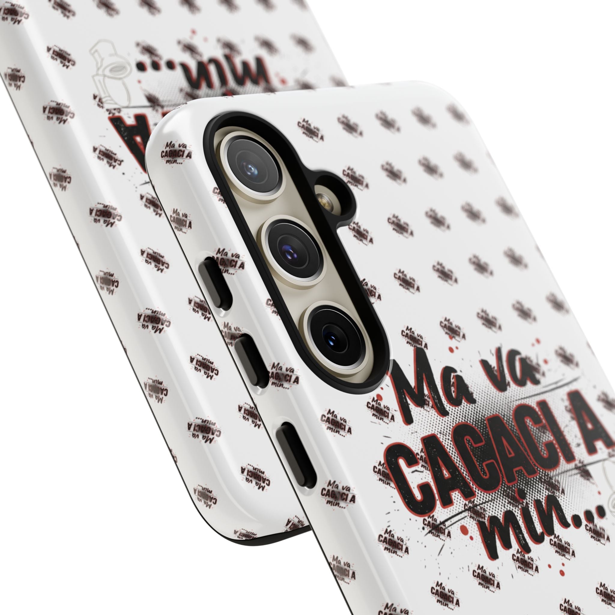 Tough Case — “Ma va cacaci a min...” Italian Phrase Phone Case with Pattern