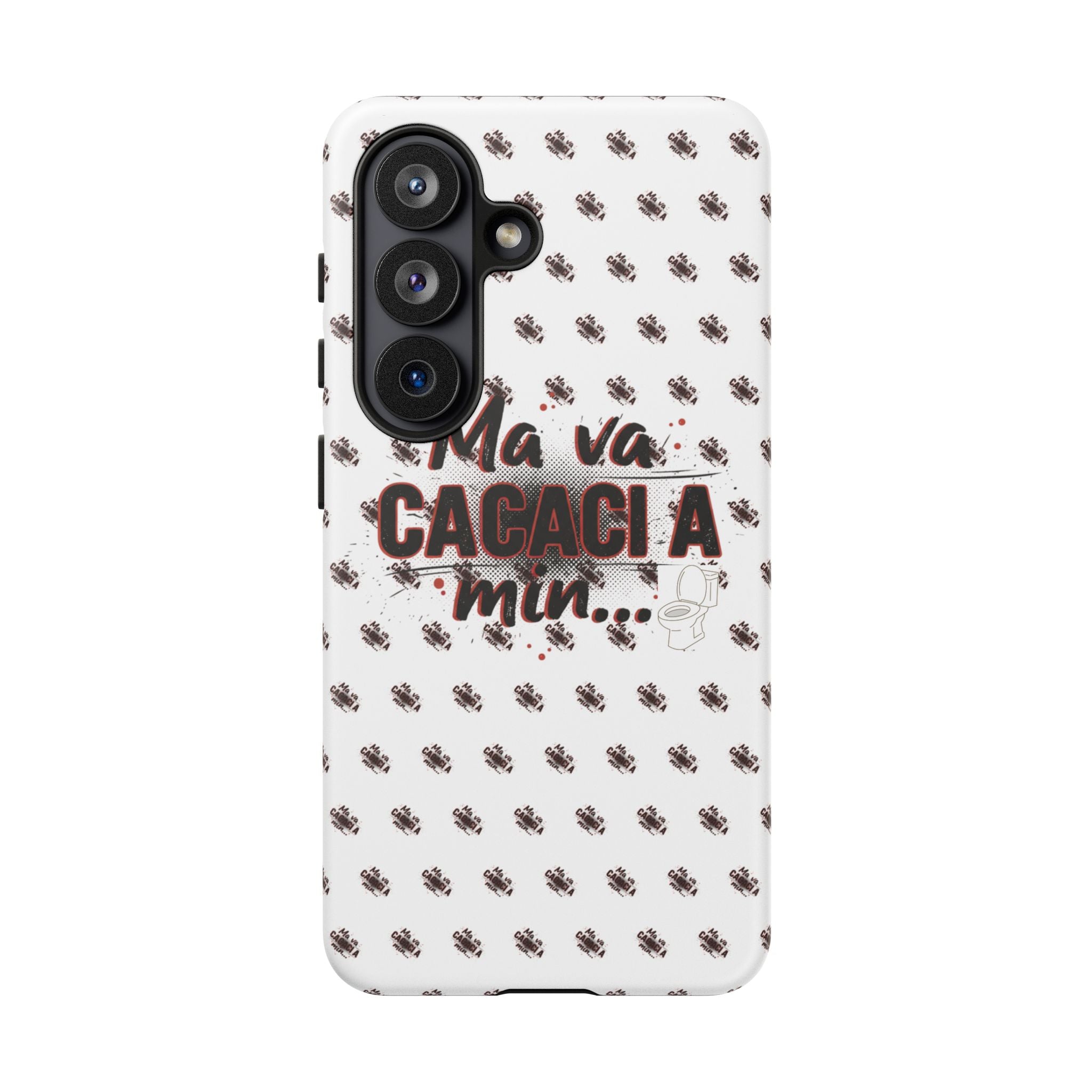 Tough Case — “Ma va cacaci a min...” Italian Phrase Phone Case with Pattern