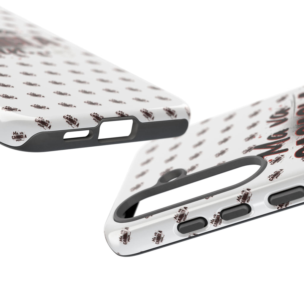 Tough Case — “Ma va cacaci a min...” Italian Phrase Phone Case with Pattern