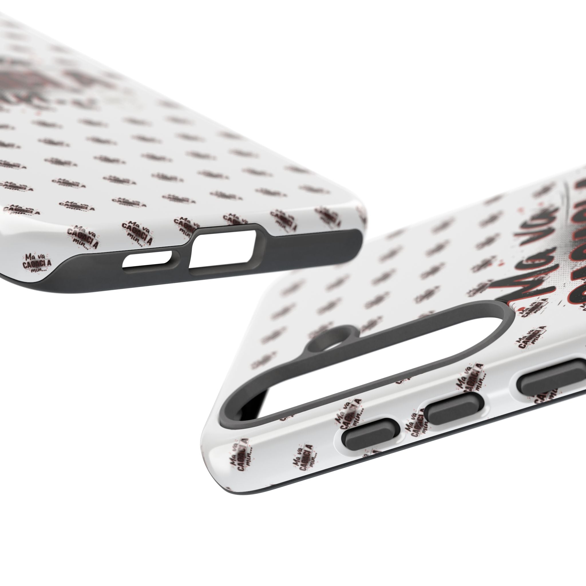 Tough Case — “Ma va cacaci a min...” Italian Phrase Phone Case with Pattern