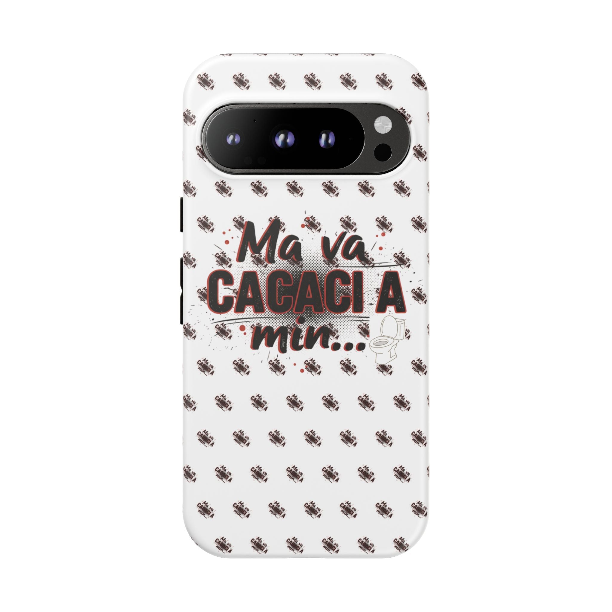 Tough Case — “Ma va cacaci a min...” Italian Phrase Phone Case with Pattern