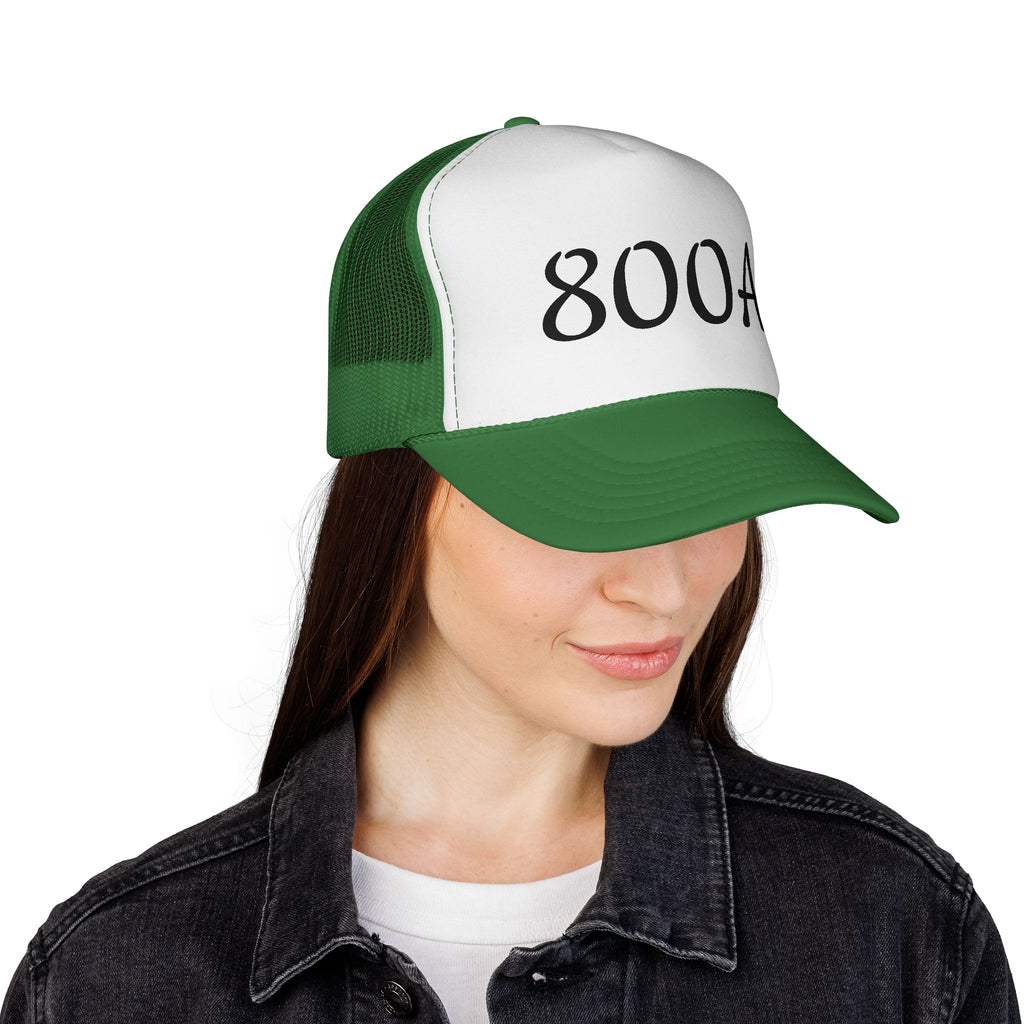 800A Trucker Cap — Vintage Script Mesh Hat