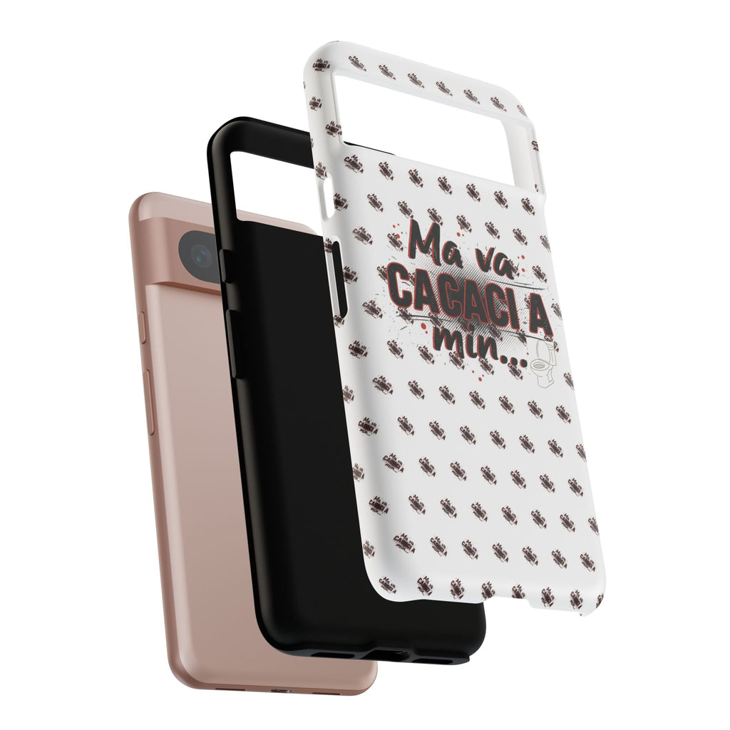 Tough Case — “Ma va cacaci a min...” Italian Phrase Phone Case with Pattern