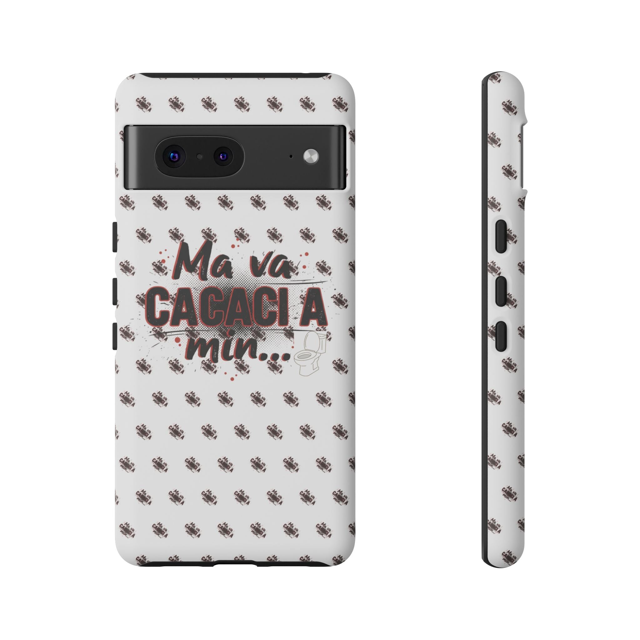 Tough Case — “Ma va cacaci a min...” Italian Phrase Phone Case with Pattern