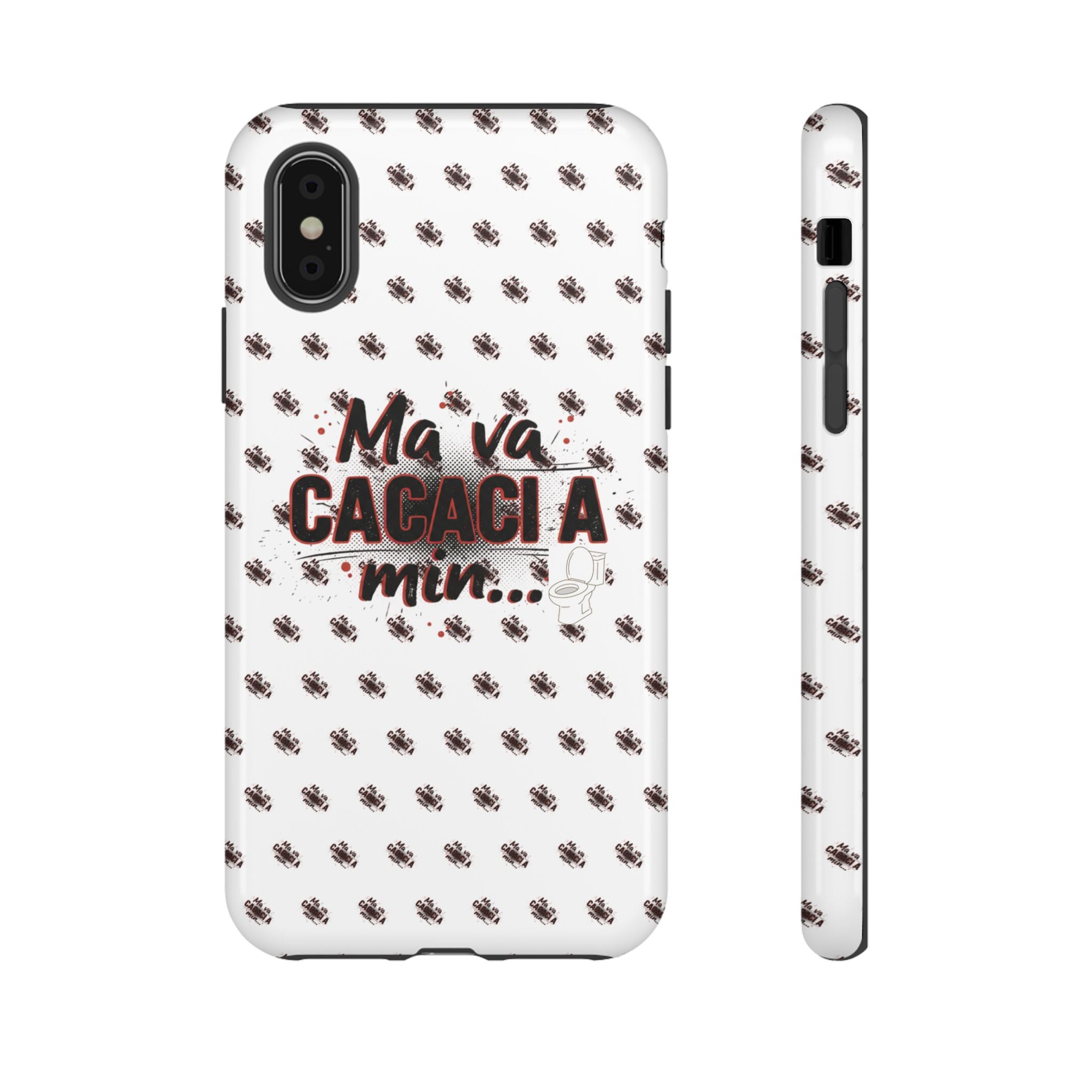 Tough Case — “Ma va cacaci a min...” Italian Phrase Phone Case with Pattern